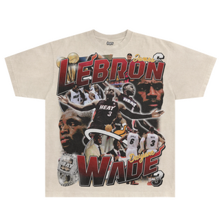 LeBron & Wade '12 - 13 Heat Classic Tee - Greazy Tees