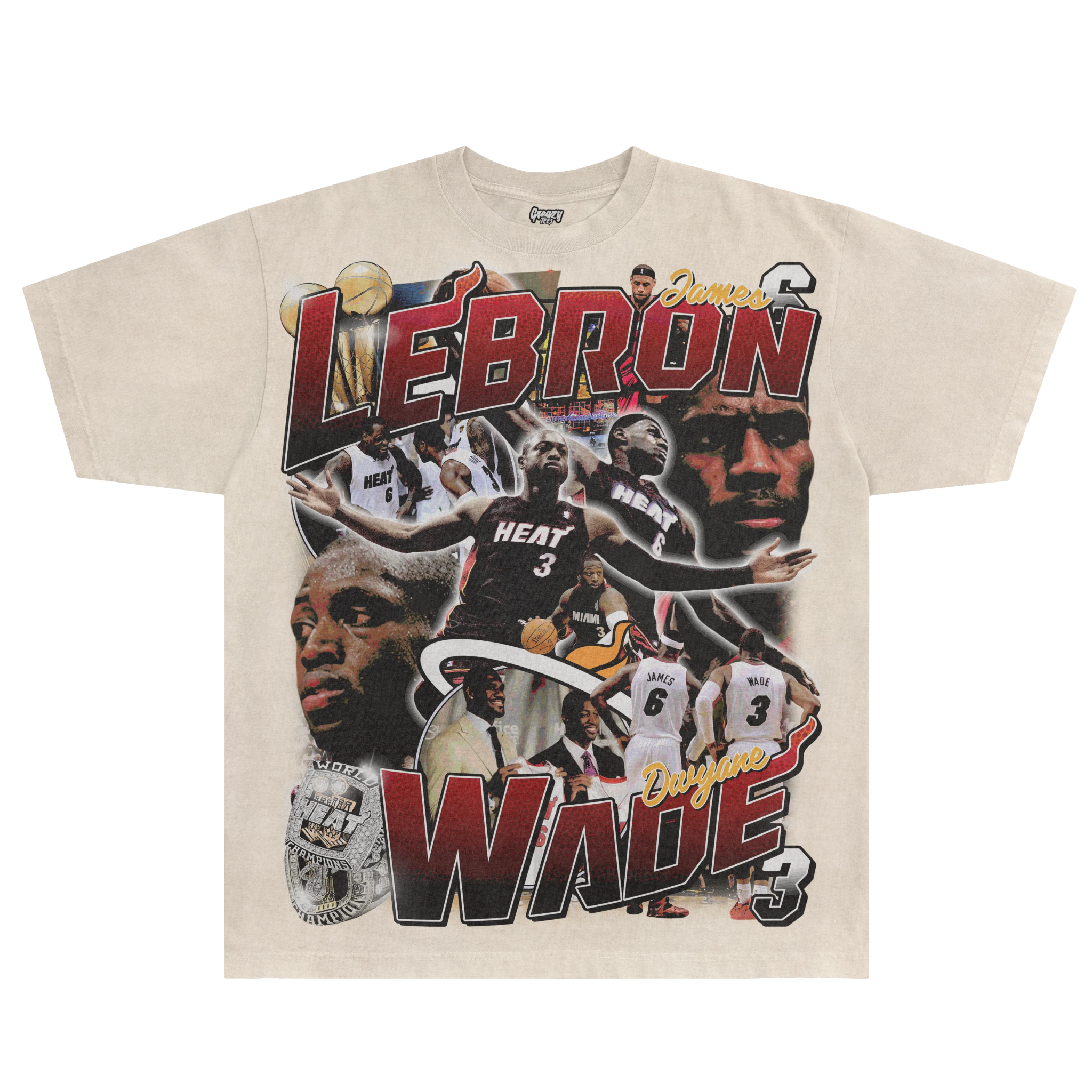 LeBron & Wade '12 - 13 Heat Classic Tee - Greazy Tees