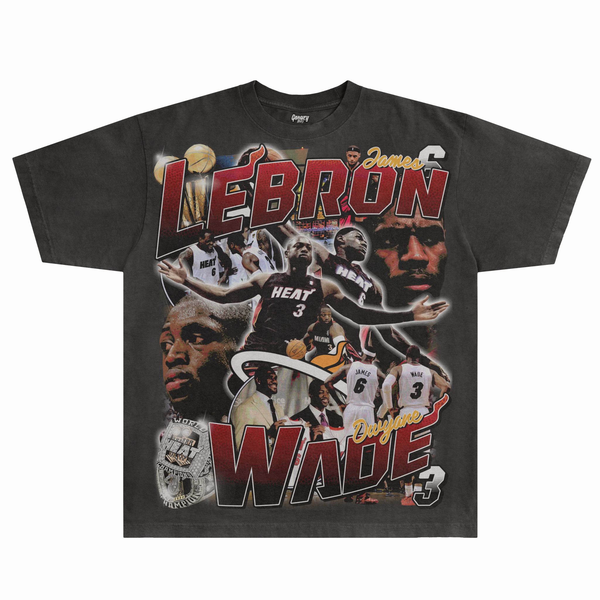 LeBron & Wade '12 - 13 Heat Classic Tee - Greazy Tees