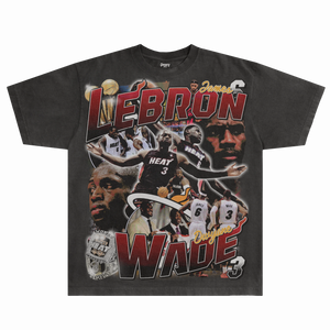 LeBron & Wade '12 - 13 Heat Classic Tee - Greazy Tees