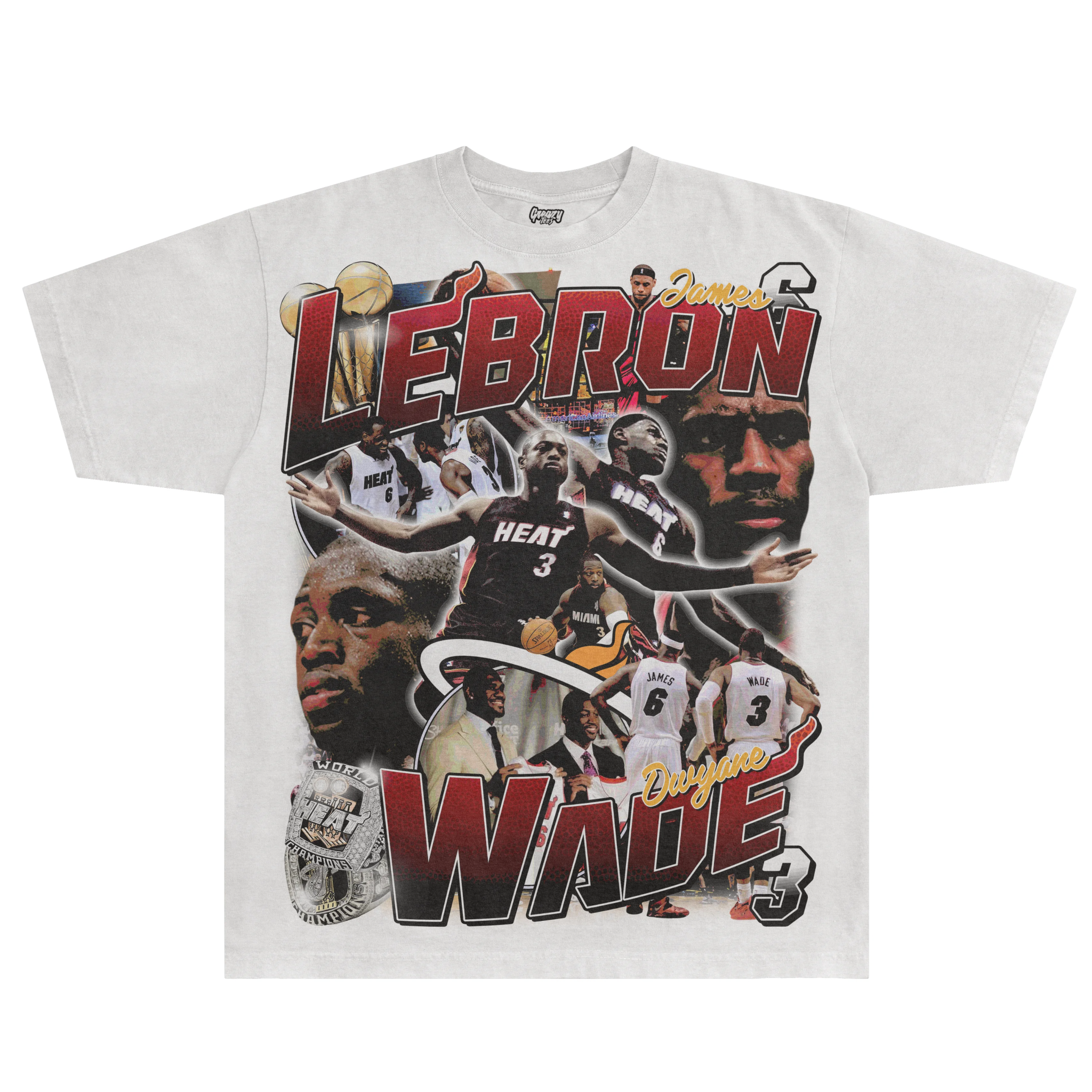 LeBron & Wade '12 - 13 Heat Classic Tee - Greazy Tees