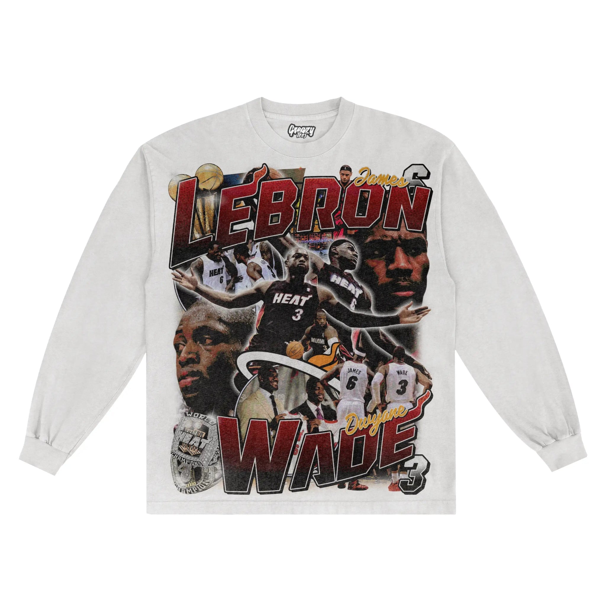 Lebron & Wade '12 - 13 Long Sleeved Tee - Greazy Tees