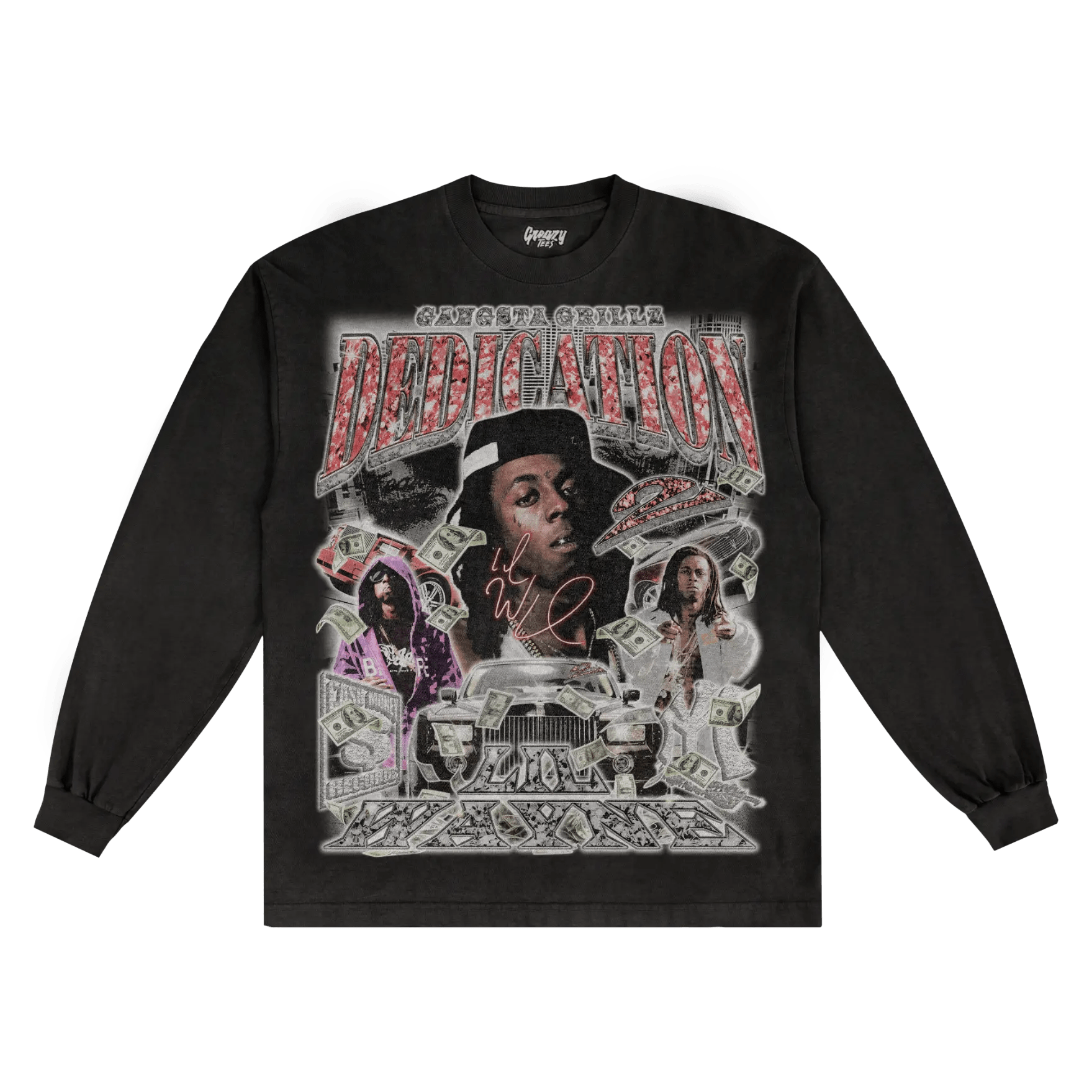 Lil Wayne Dedication 2 Long Sleeved Tee - Greazy Tees