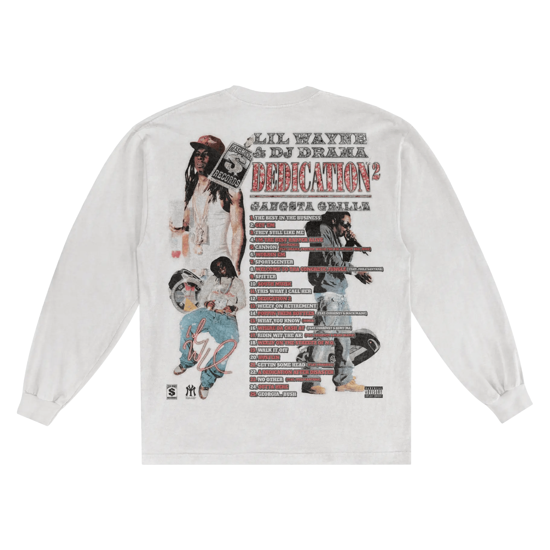 Lil Wayne Dedication 2 Long Sleeved Tee - Greazy Tees