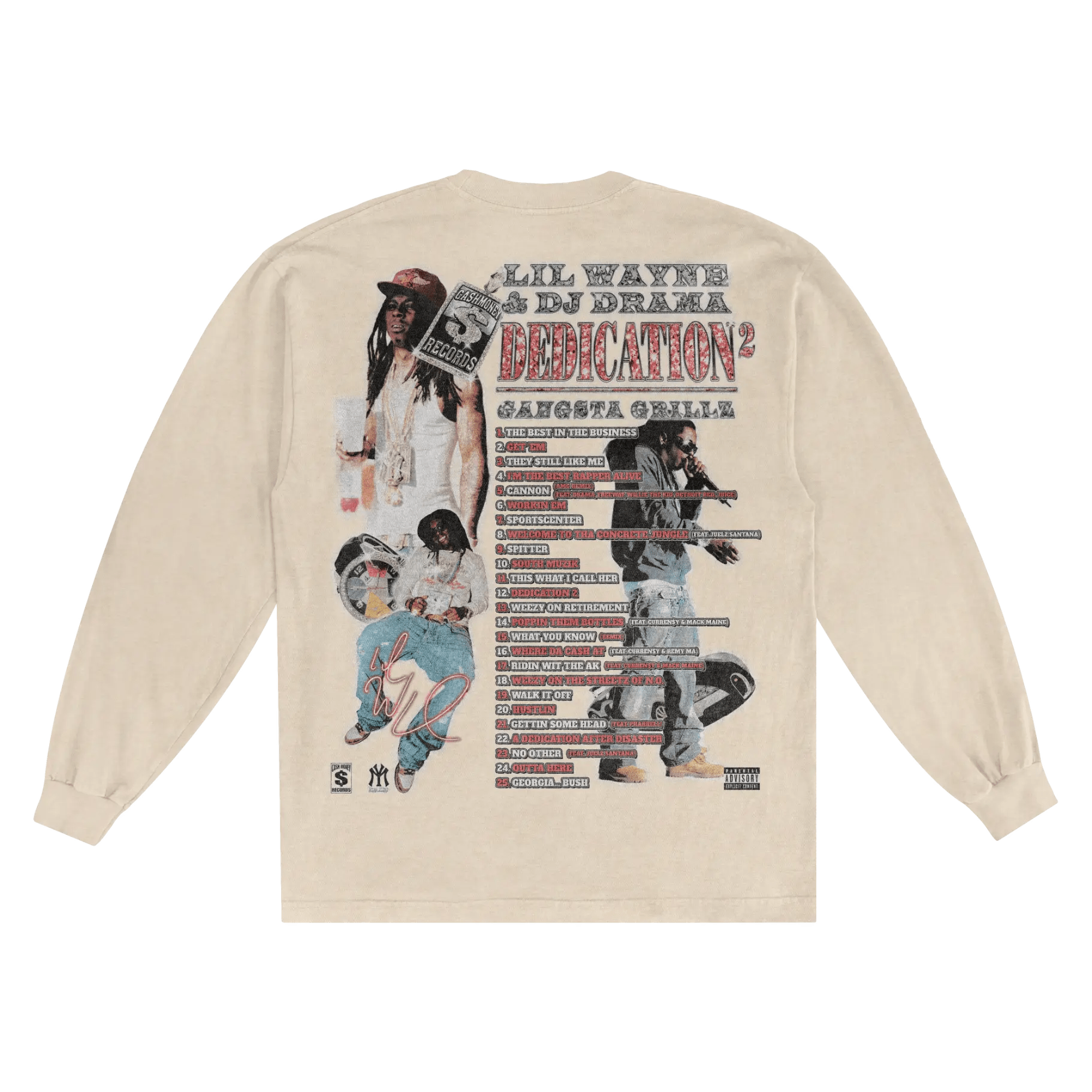 Lil Wayne Dedication 2 Long Sleeved Tee - Greazy Tees