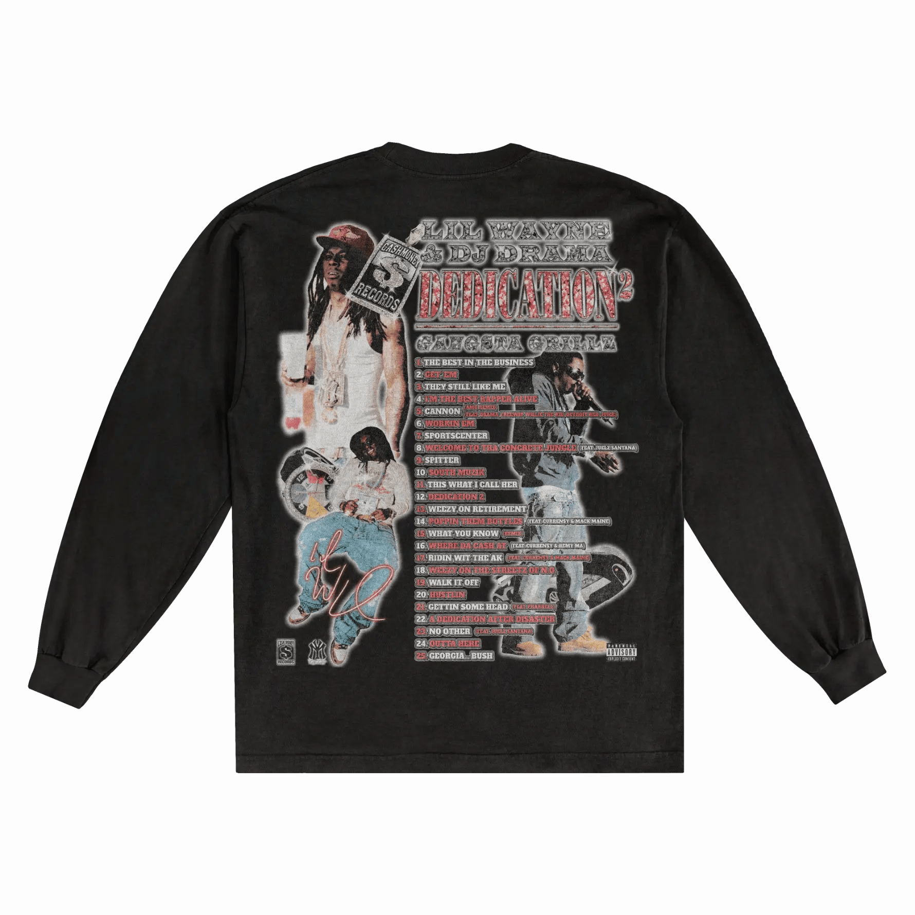 Lil Wayne Dedication 2 Long Sleeved Tee - Greazy Tees