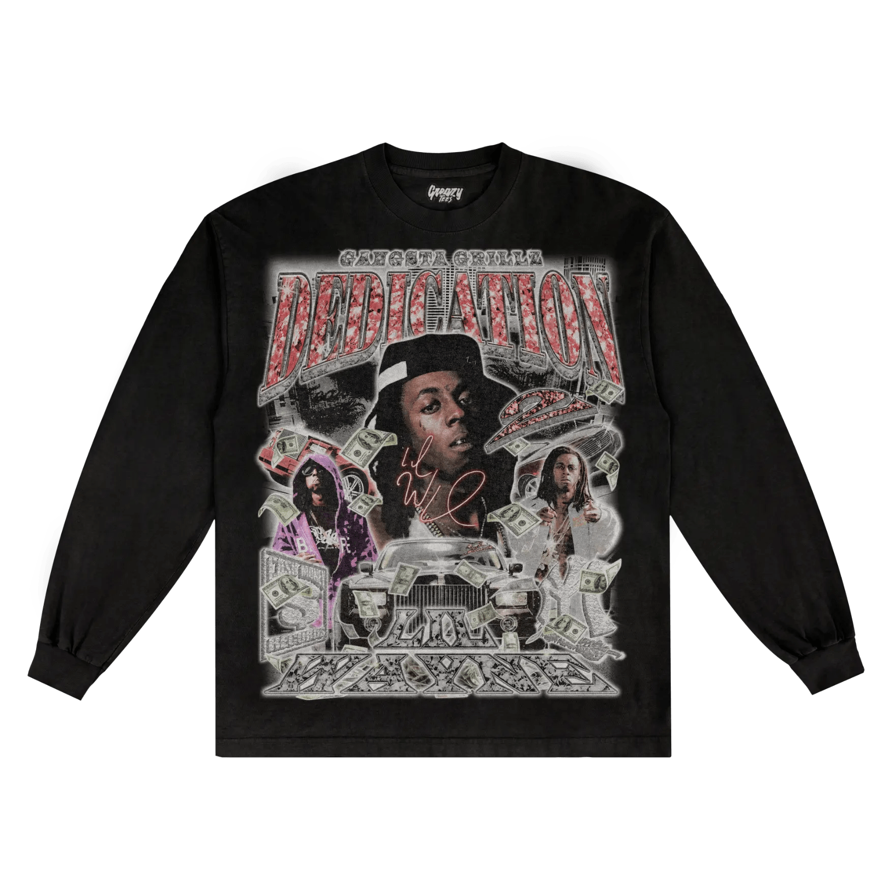 Lil Wayne Dedication 2 Long Sleeved Tee - Greazy Tees