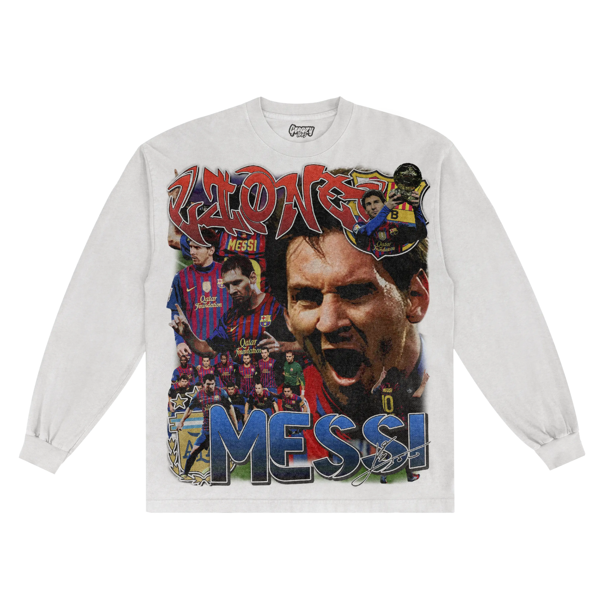 Lionel Messi '11/12 Classic Long Sleeved Tee - Greazy Tees