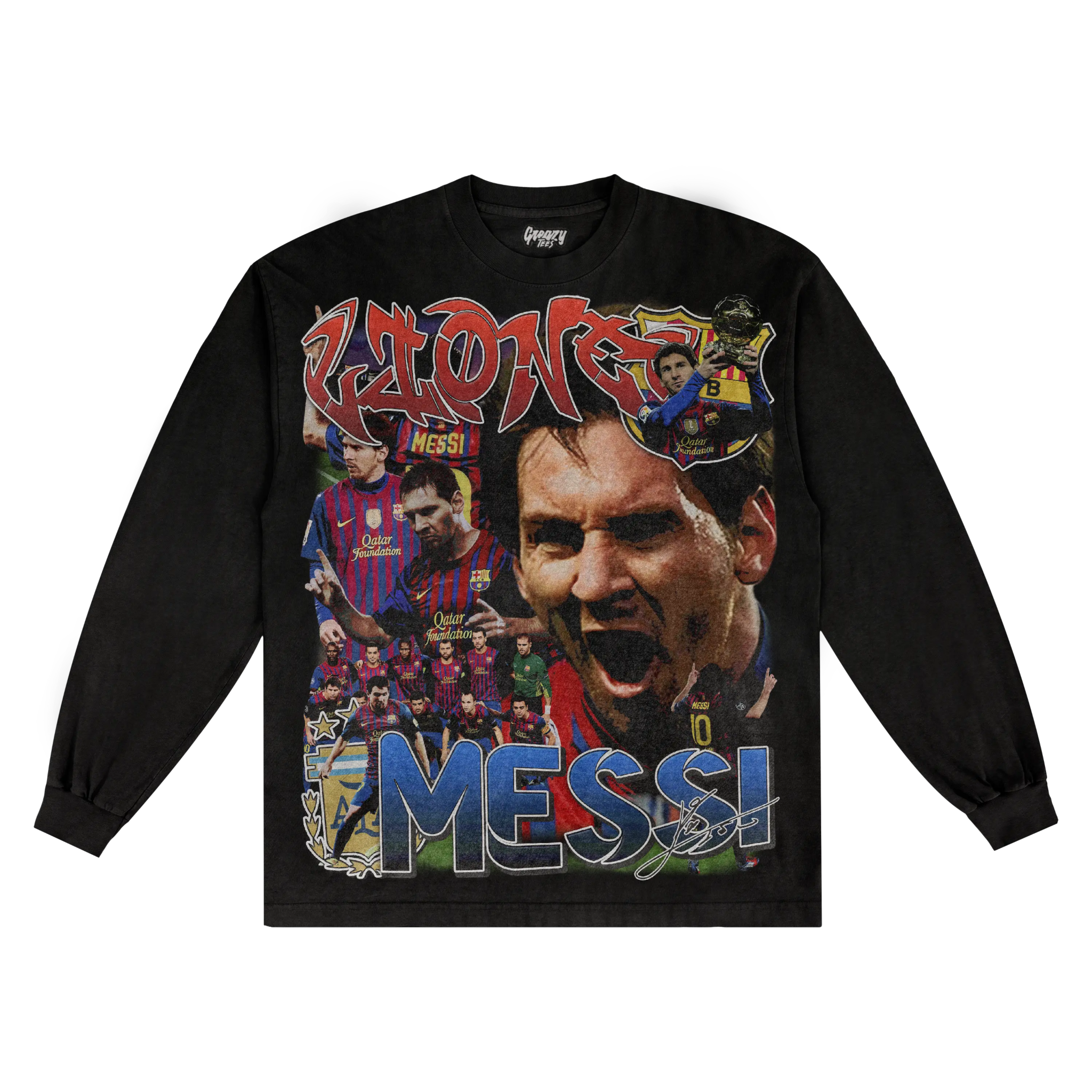 Lionel Messi '11/12 Classic Long Sleeved Tee - Greazy Tees