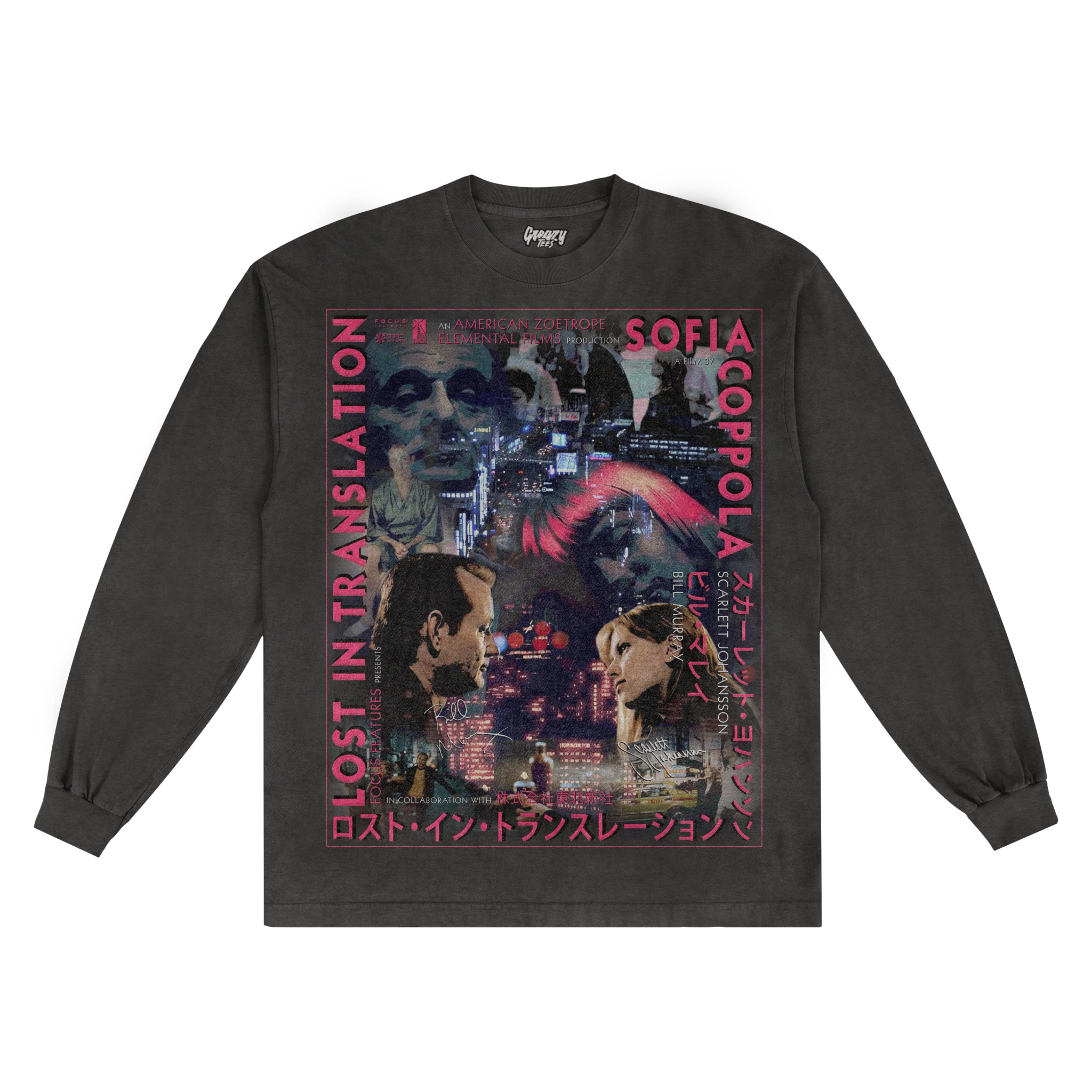 Lost In Translation Long Sleeved Tee - Greazy Tees