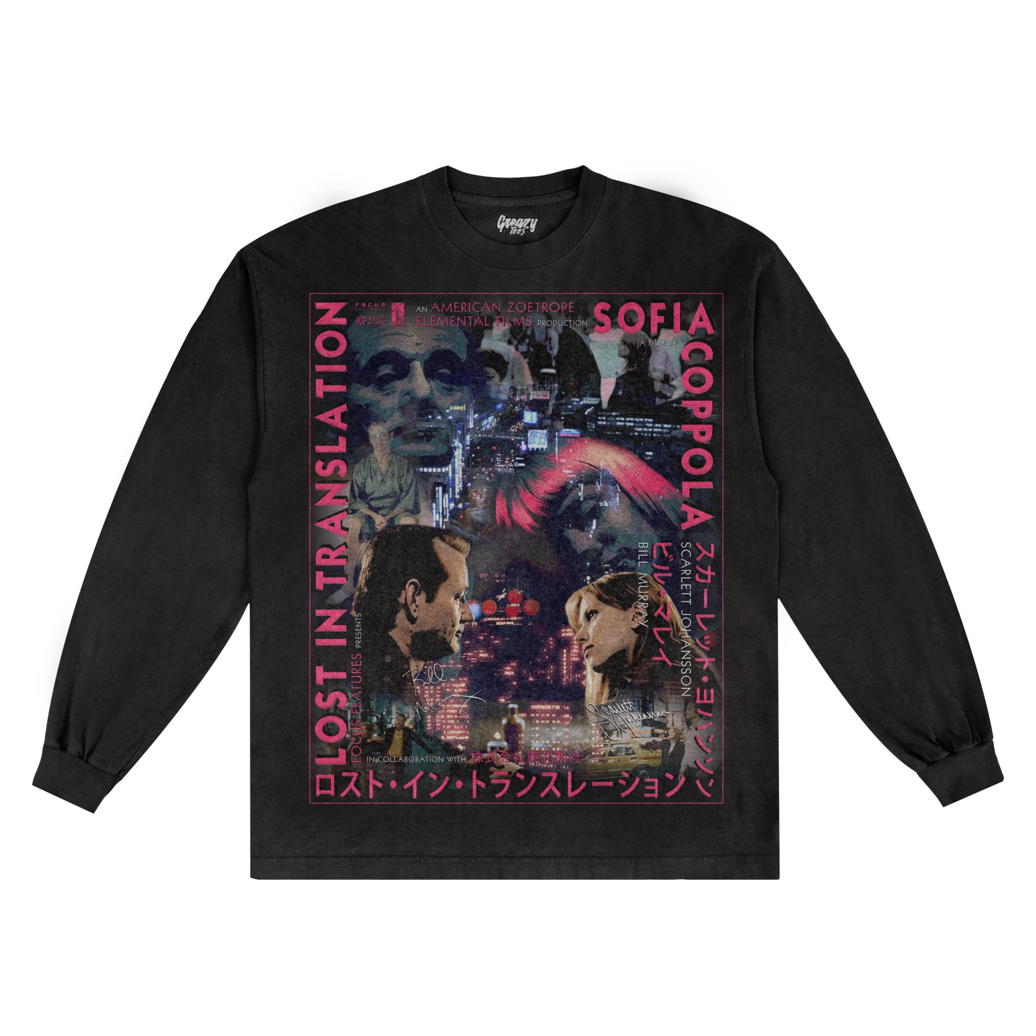 Lost In Translation Long Sleeved Tee - Greazy Tees