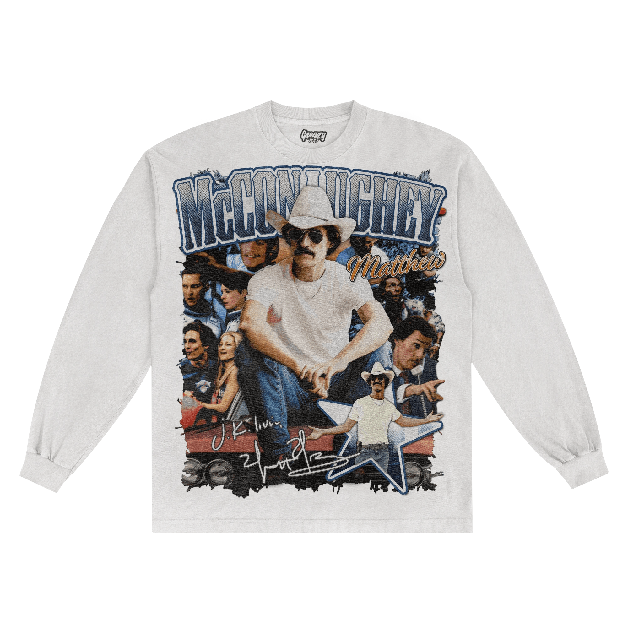 Matthew McConaughey Long Sleeved Tee - Greazy Tees