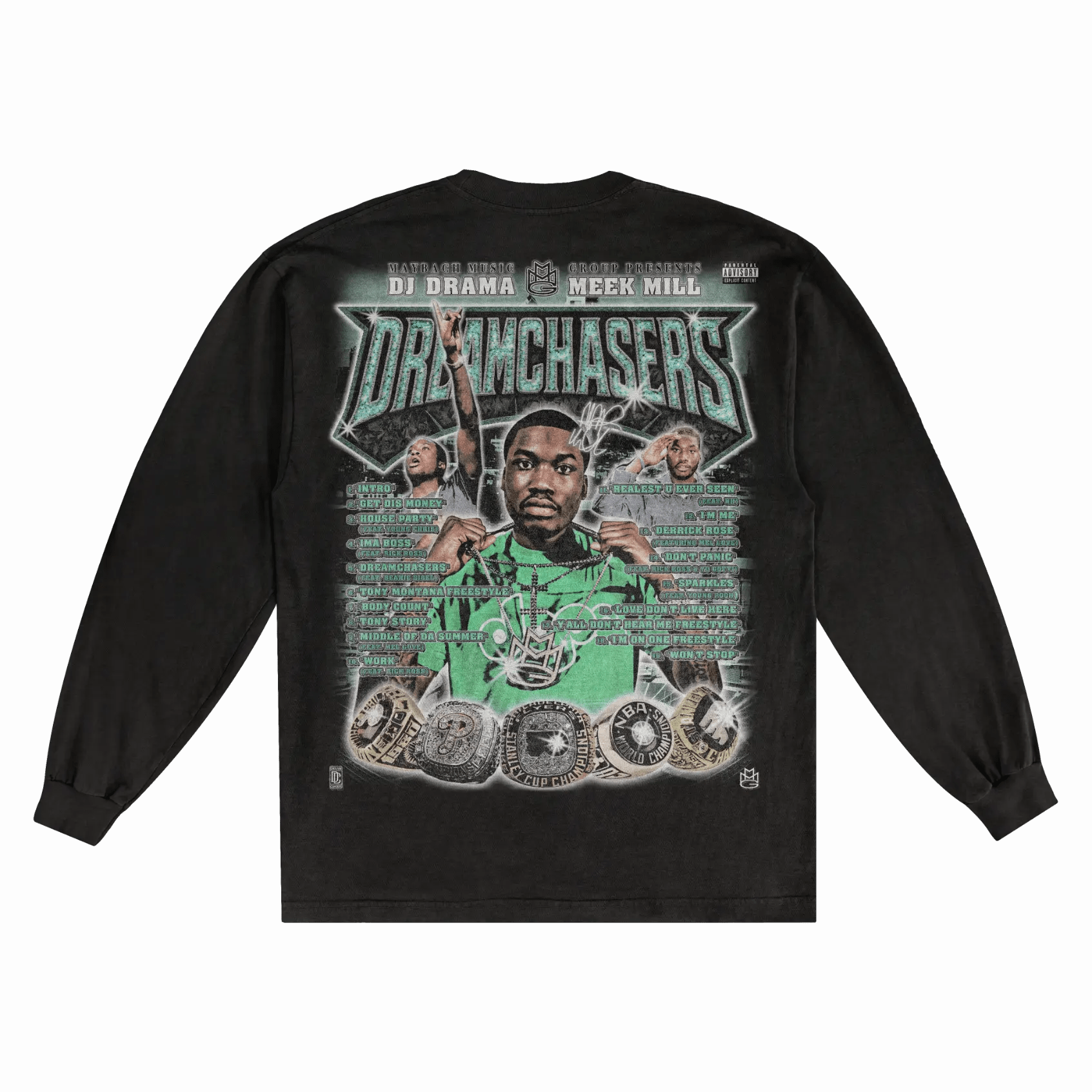 Meek Mill Dreamchasers Long Sleeved Tee - Greazy Tees
