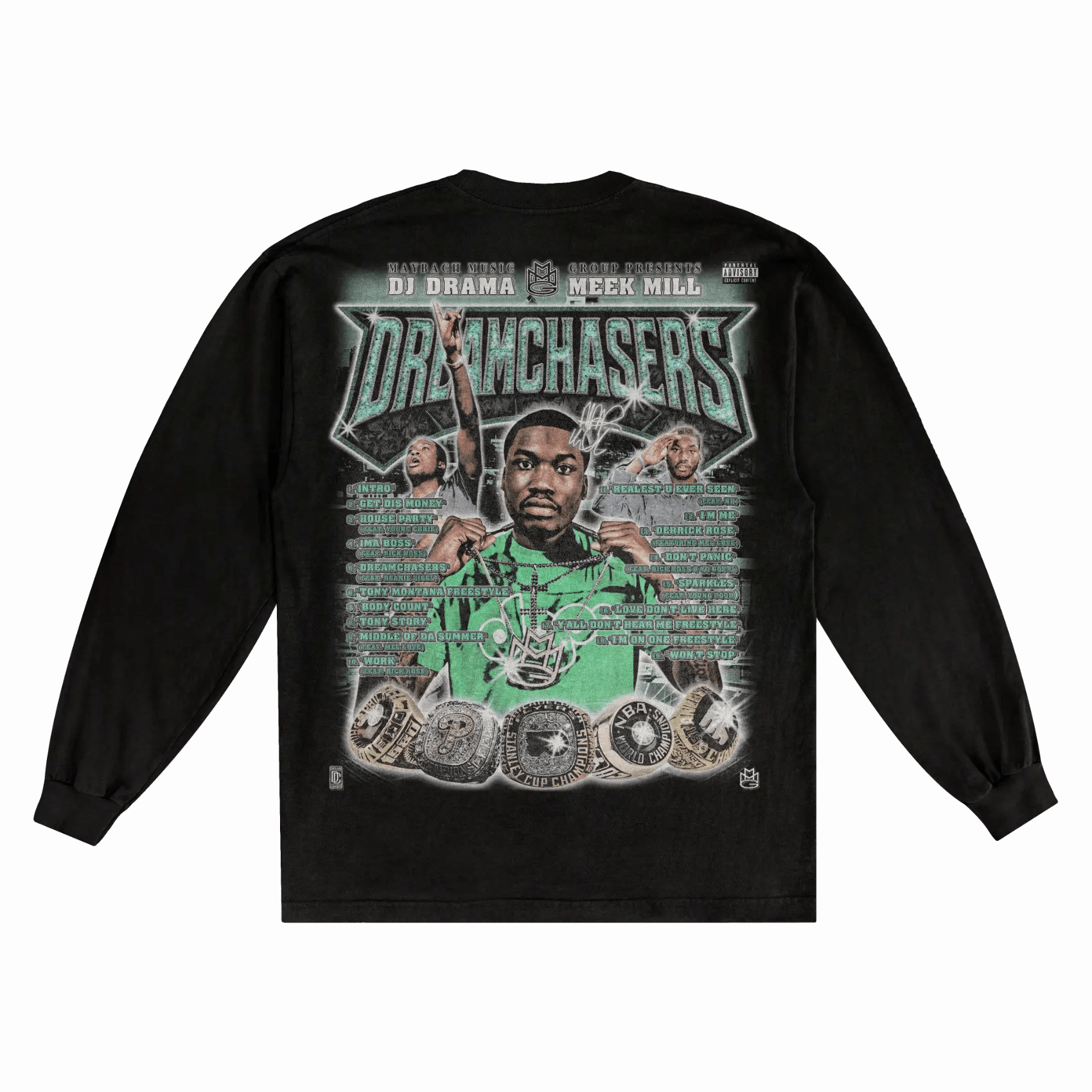 Meek Mill Dreamchasers Long Sleeved Tee - Greazy Tees