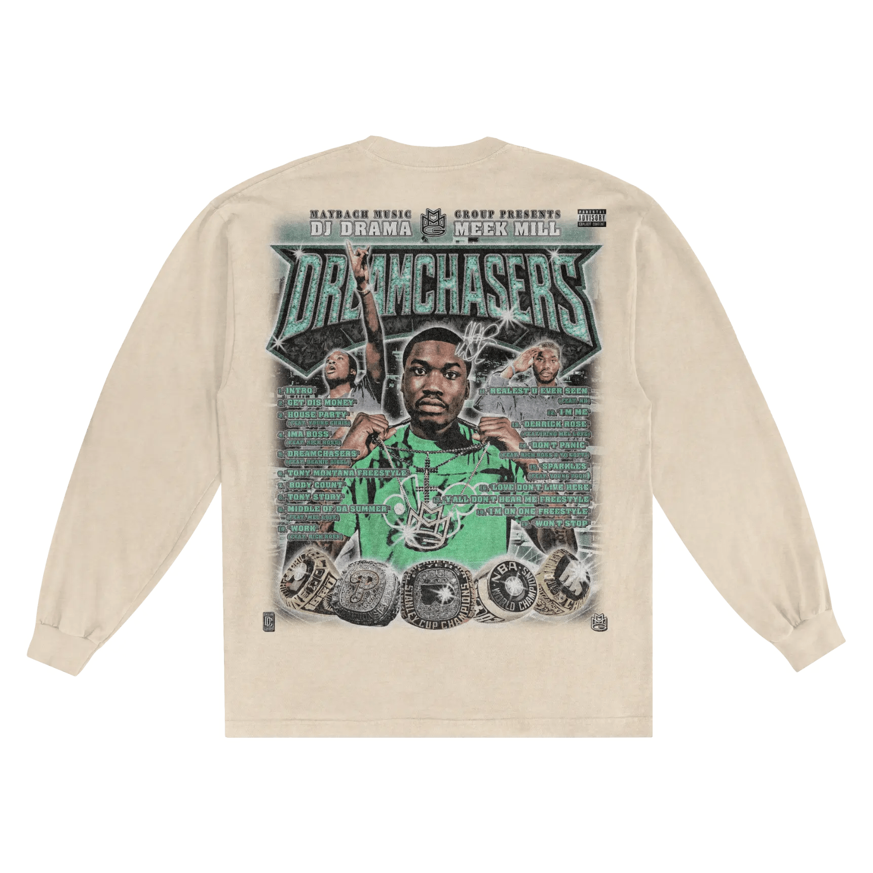 Meek Mill Dreamchasers Long Sleeved Tee - Greazy Tees
