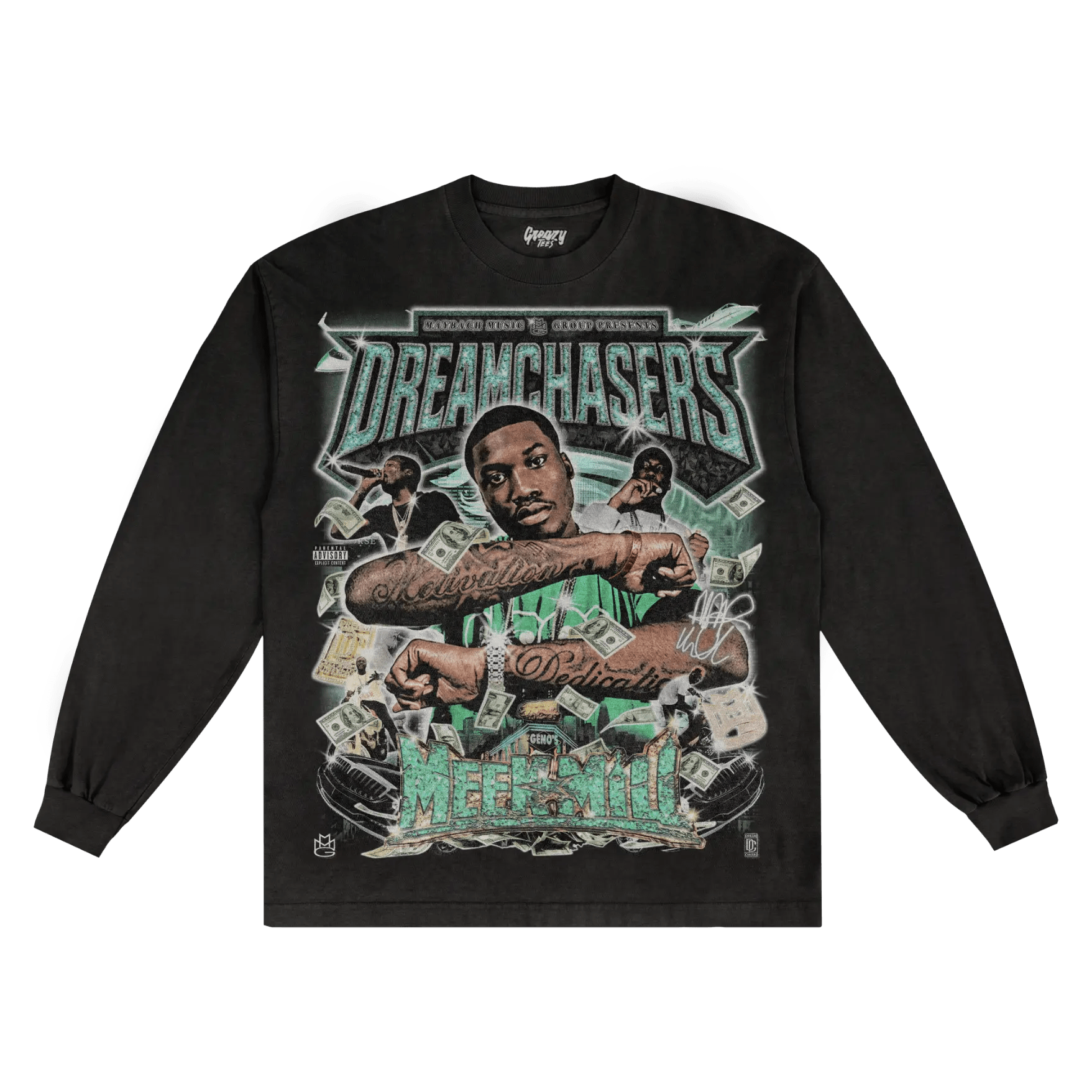 Meek Mill Dreamchasers Long Sleeved Tee - Greazy Tees