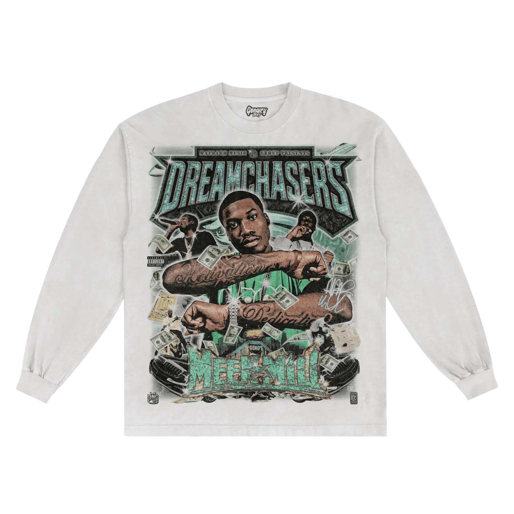 Meek Mill Dreamchasers Long Sleeved Tee - Greazy Tees