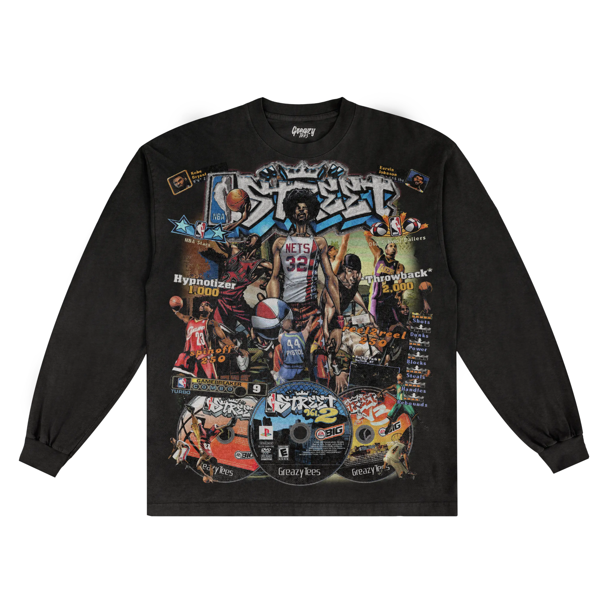 NBA Street Classic Long Sleeved Tee - Greazy Tees