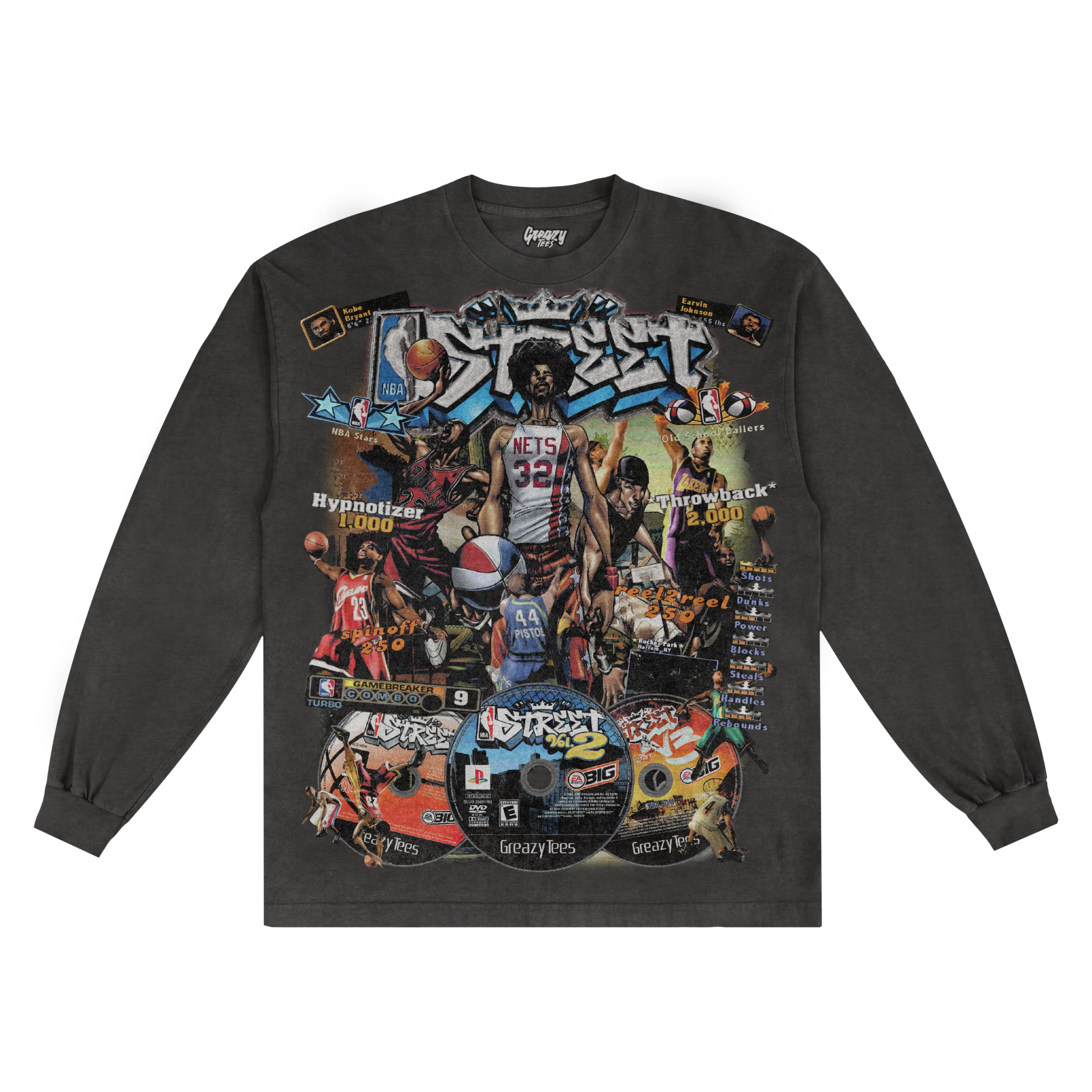 NBA Street Classic Long Sleeved Tee - Greazy Tees