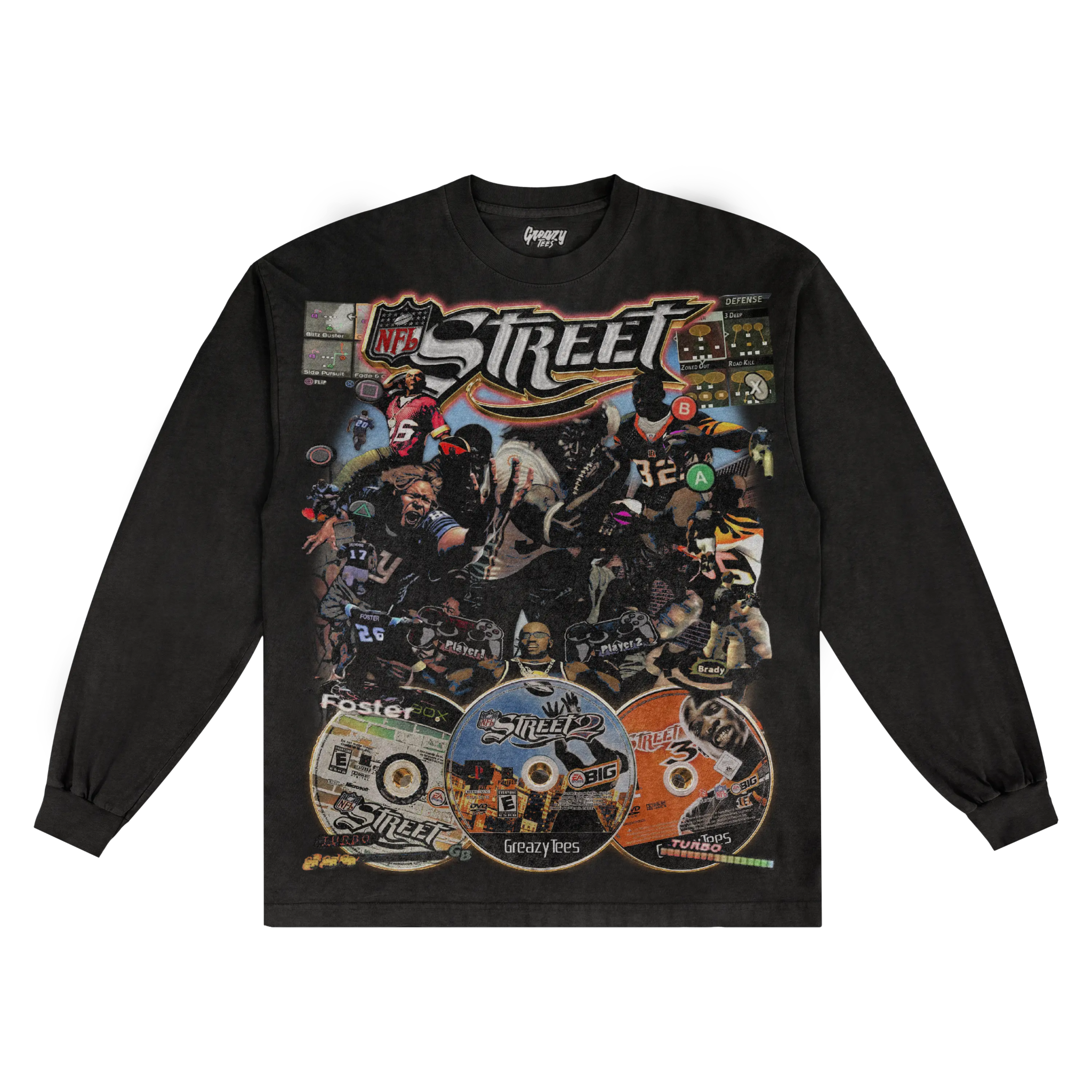 NFL Street Classic Long Sleeved Tee - Greazy Tees