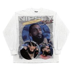 Nipsey Hussle Long Sleeved Tee - Greazy Tees