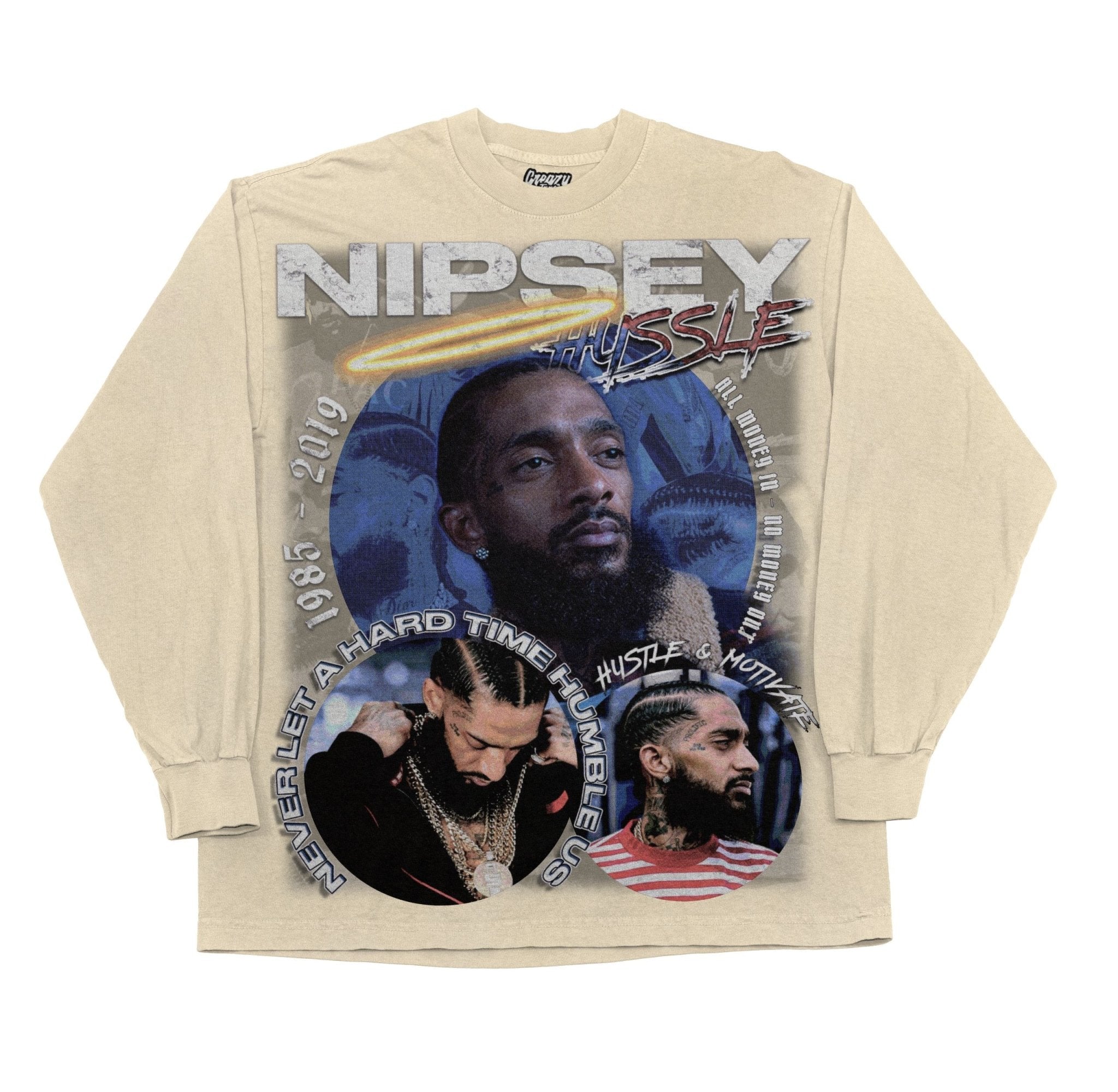 Nipsey Hussle Long Sleeved Tee - Greazy Tees