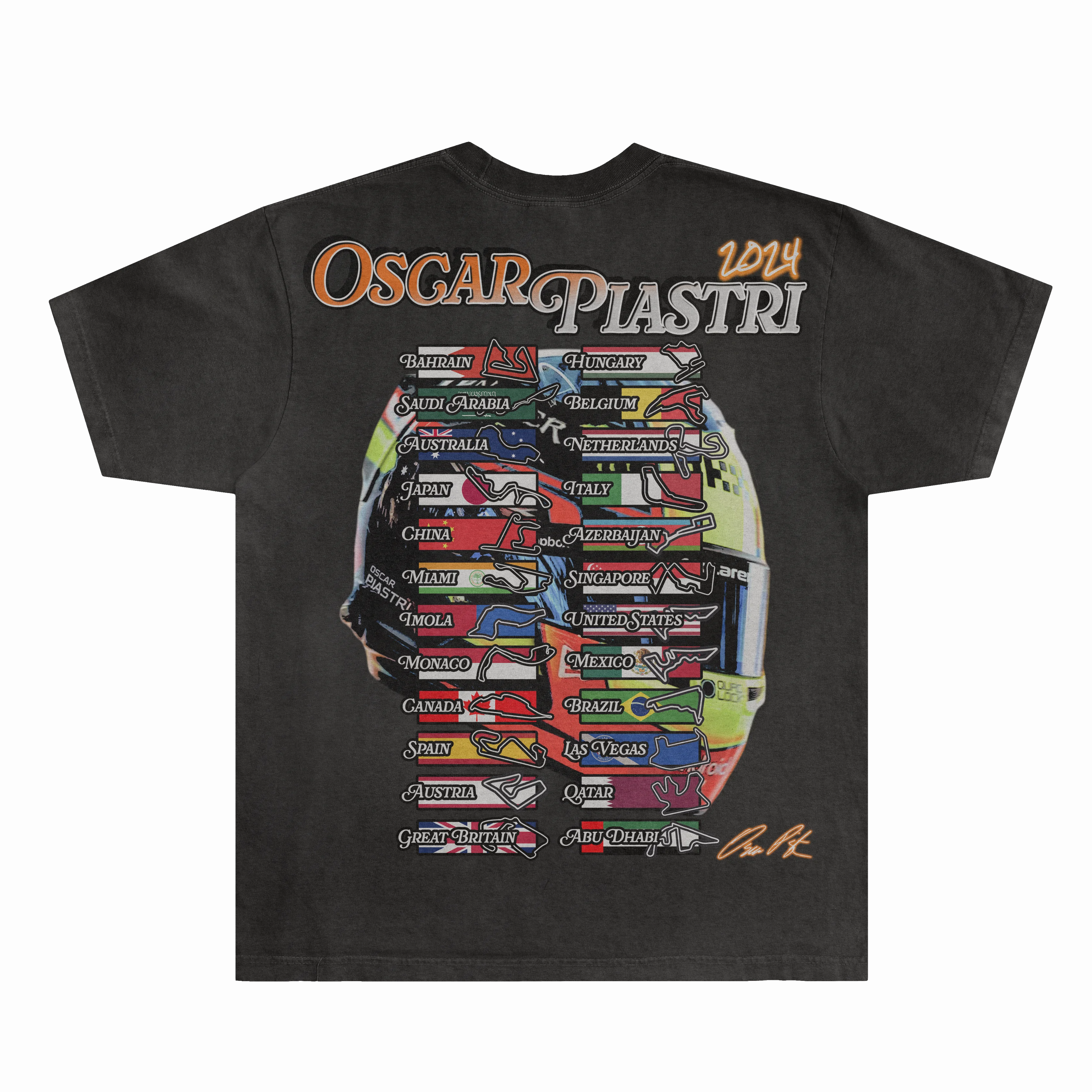 Oscar Piastri '24 Helmet Tee - Greazy Tees