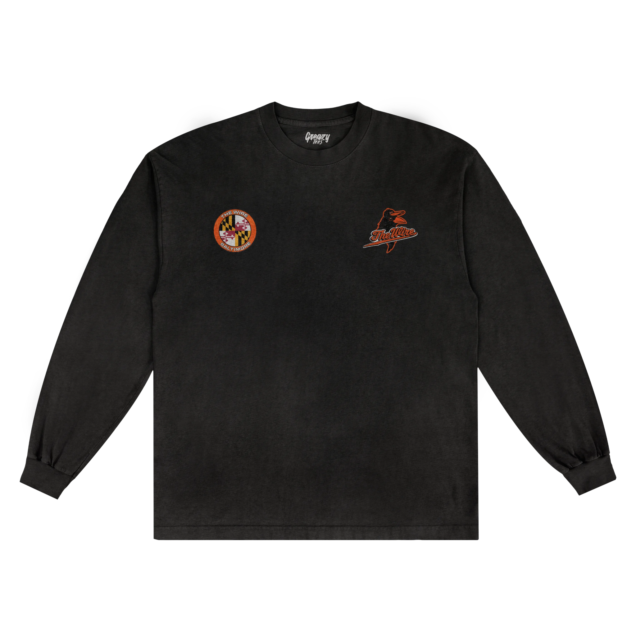 Orange Birds Long Sleeved Tee - Greazy Tees