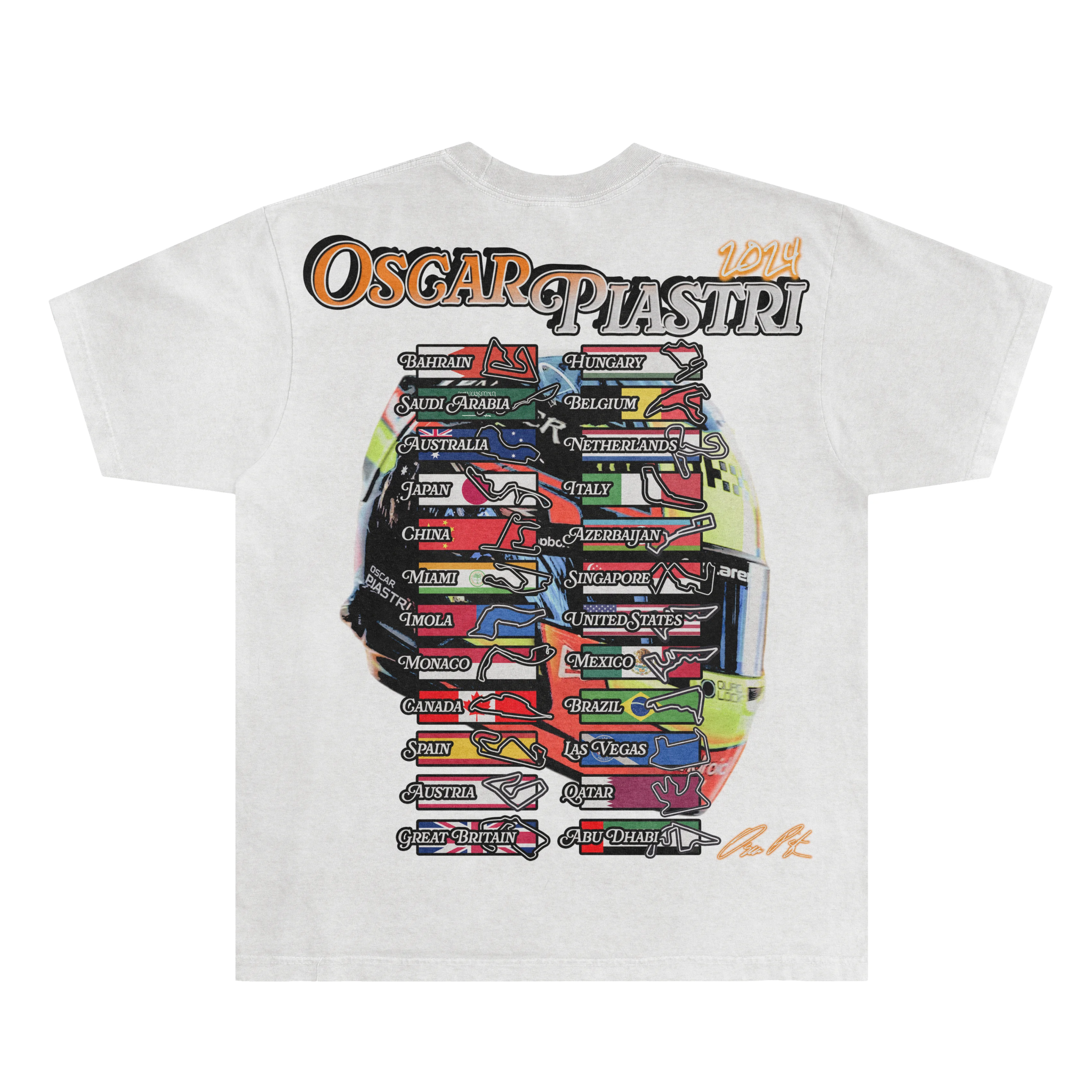 Oscar Piastri '24 Helmet Tee - Greazy Tees