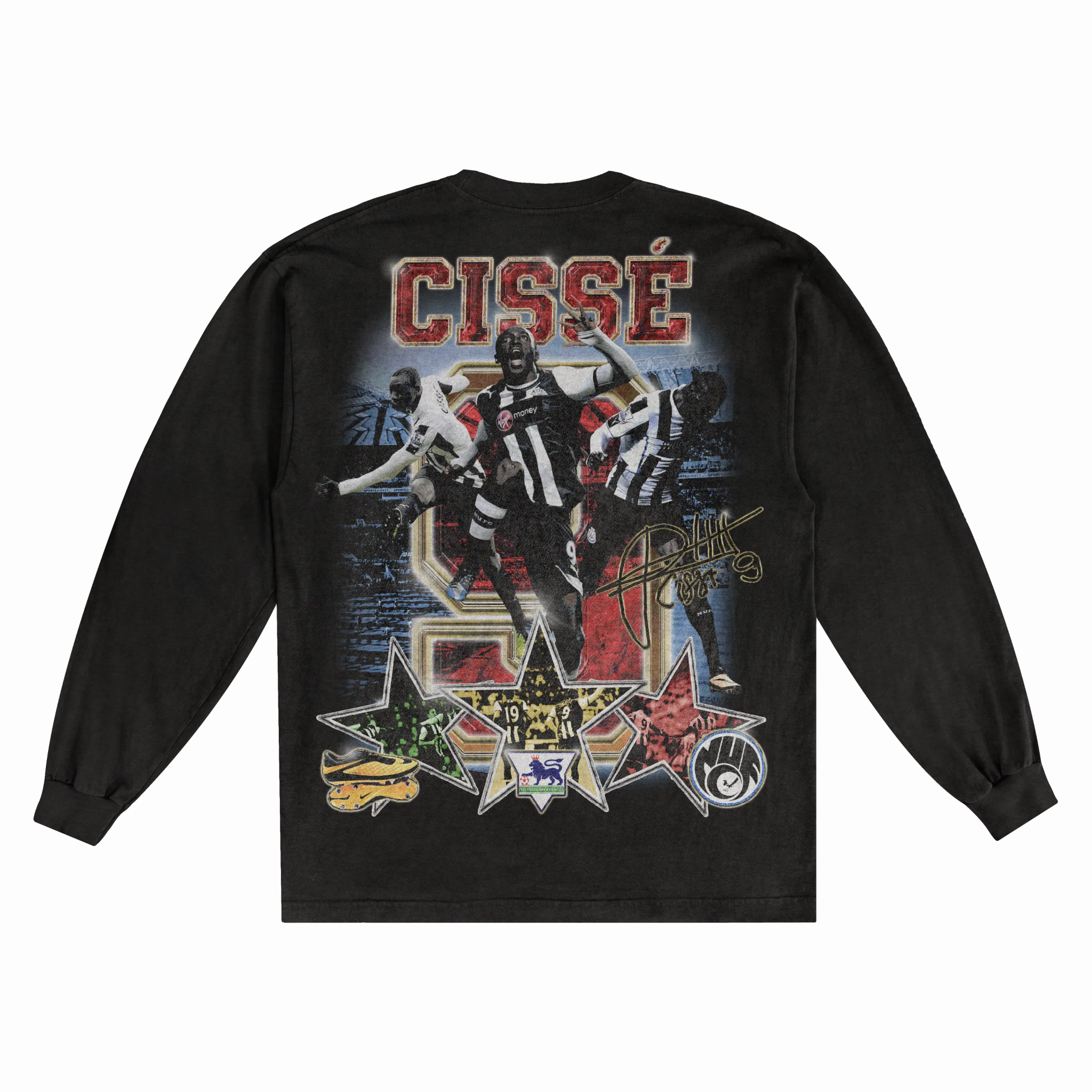 Papiss Cissé Newcastle Classic Long Sleeved Tee - Greazy Tees