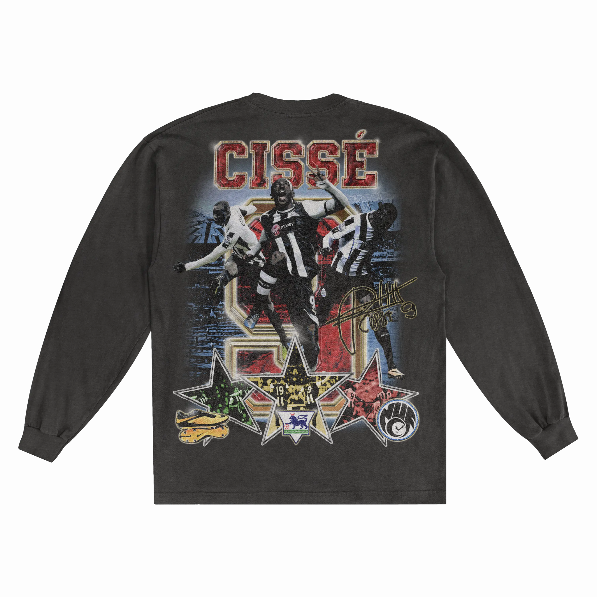 Papiss Cissé Newcastle Classic Long Sleeved Tee - Greazy Tees