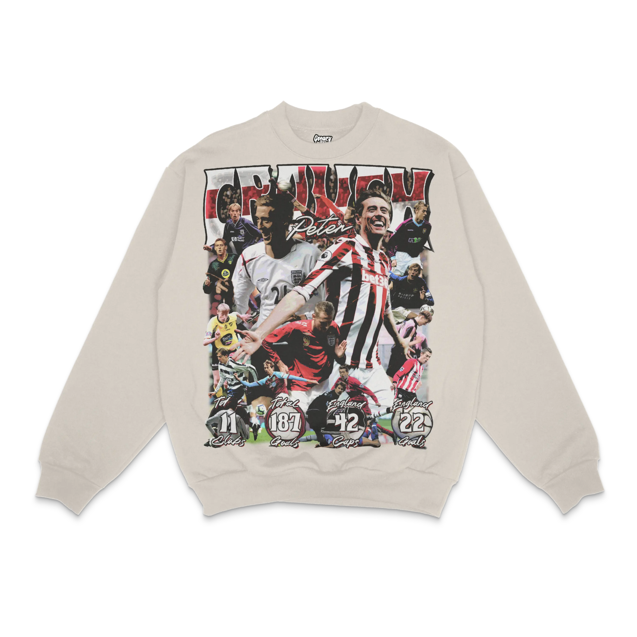 Peter Crouch Crewneck Sweatshirt - Greazy Tees