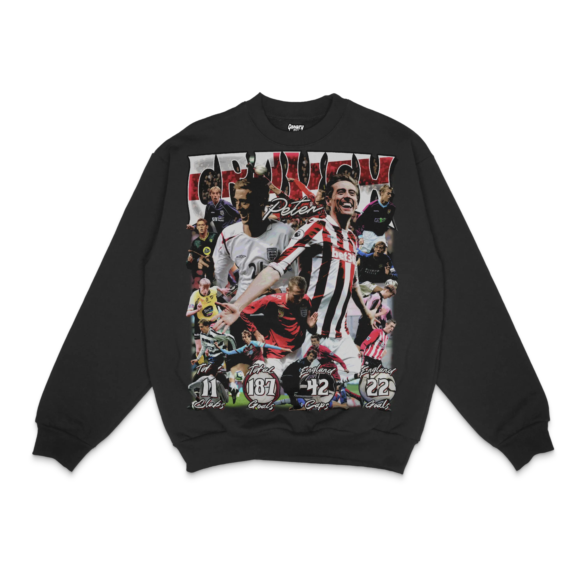 Peter Crouch Crewneck Sweatshirt - Greazy Tees