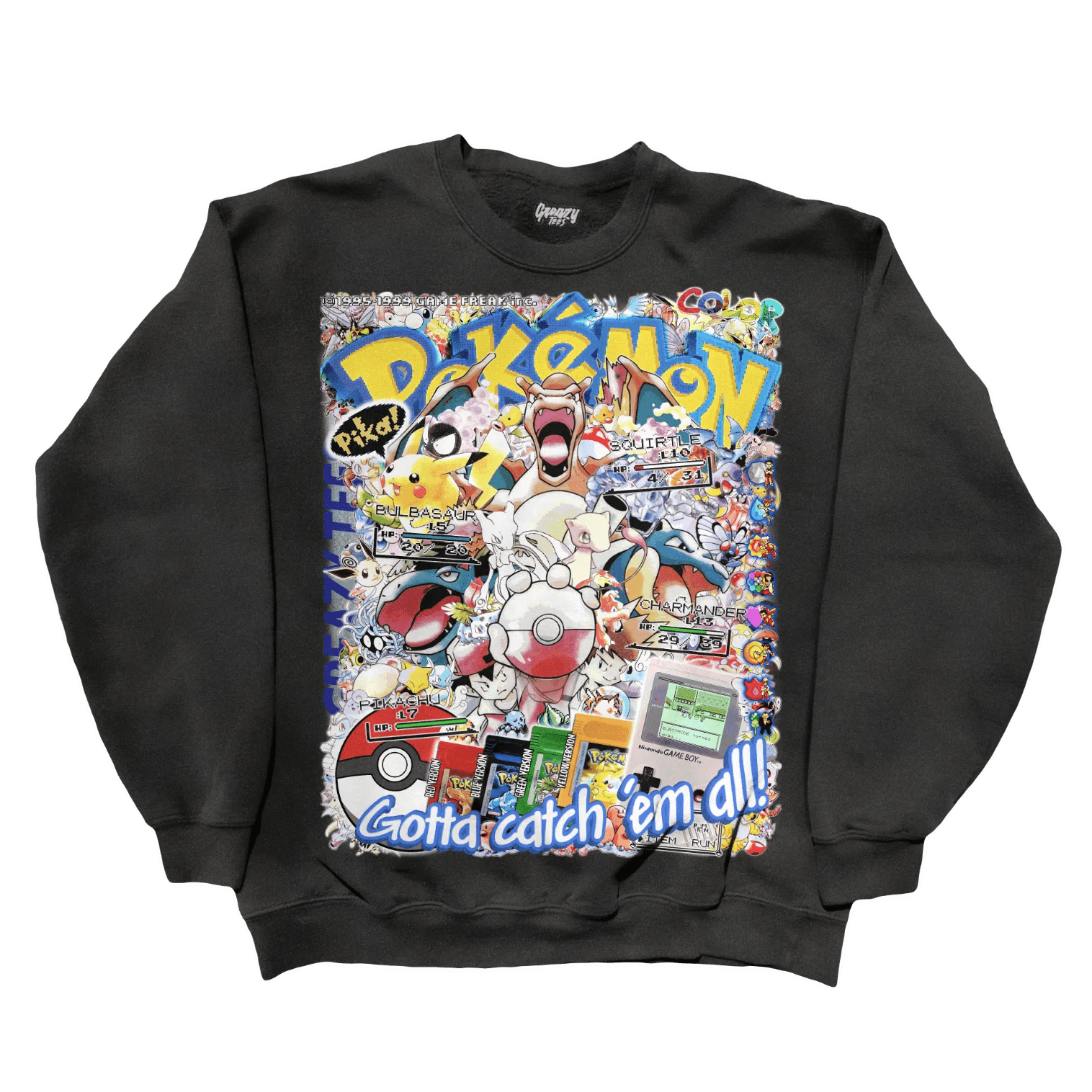 Pokemon Gen 1 Sweatshirt - Greazy Tees
