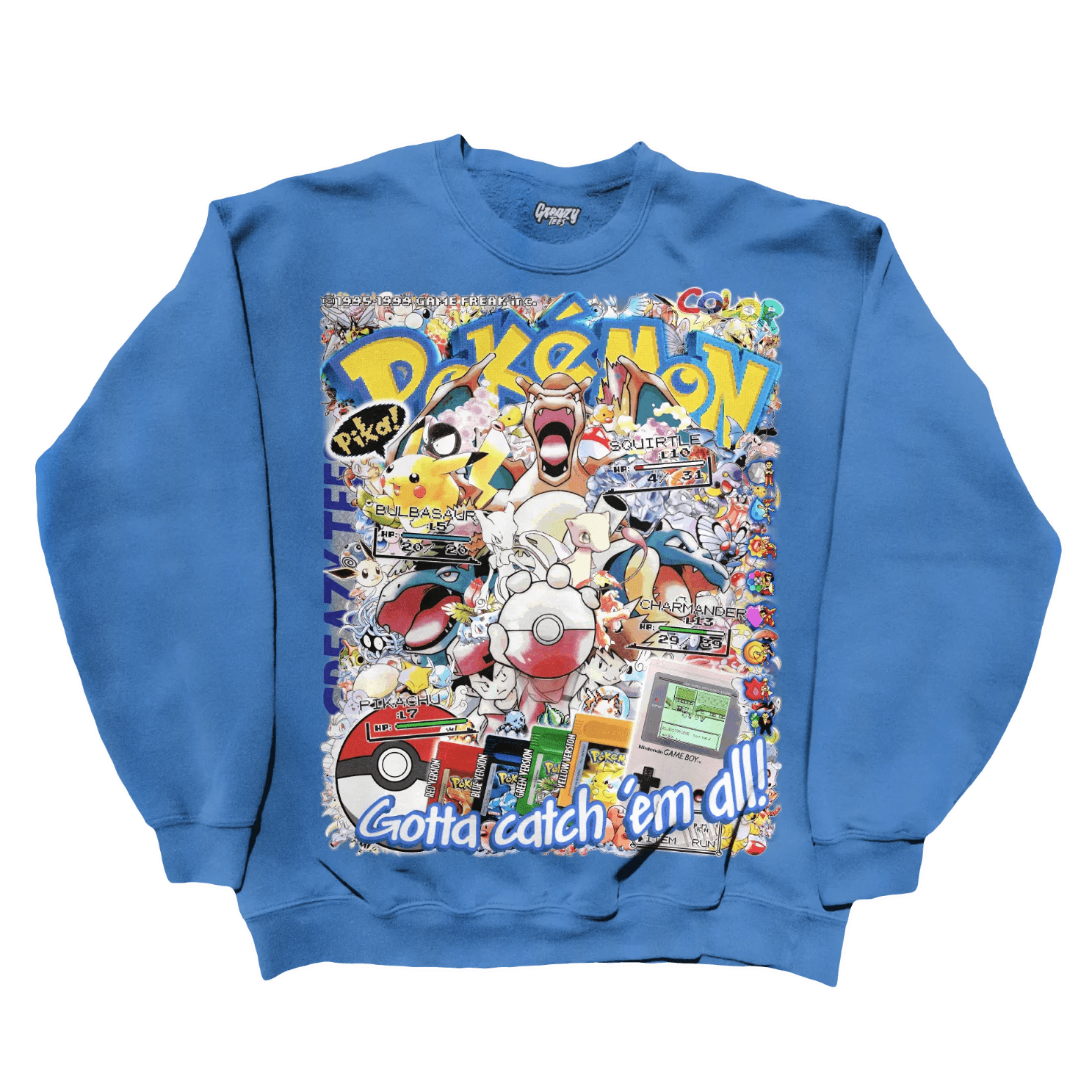 Pokemon Gen 1 Sweatshirt - Greazy Tees
