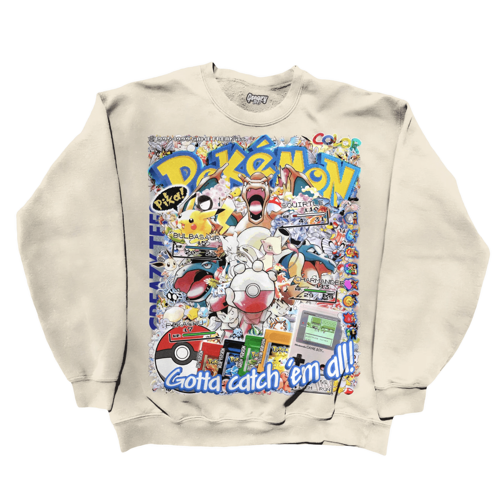 Pokemon Gen 1 Sweatshirt - Greazy Tees