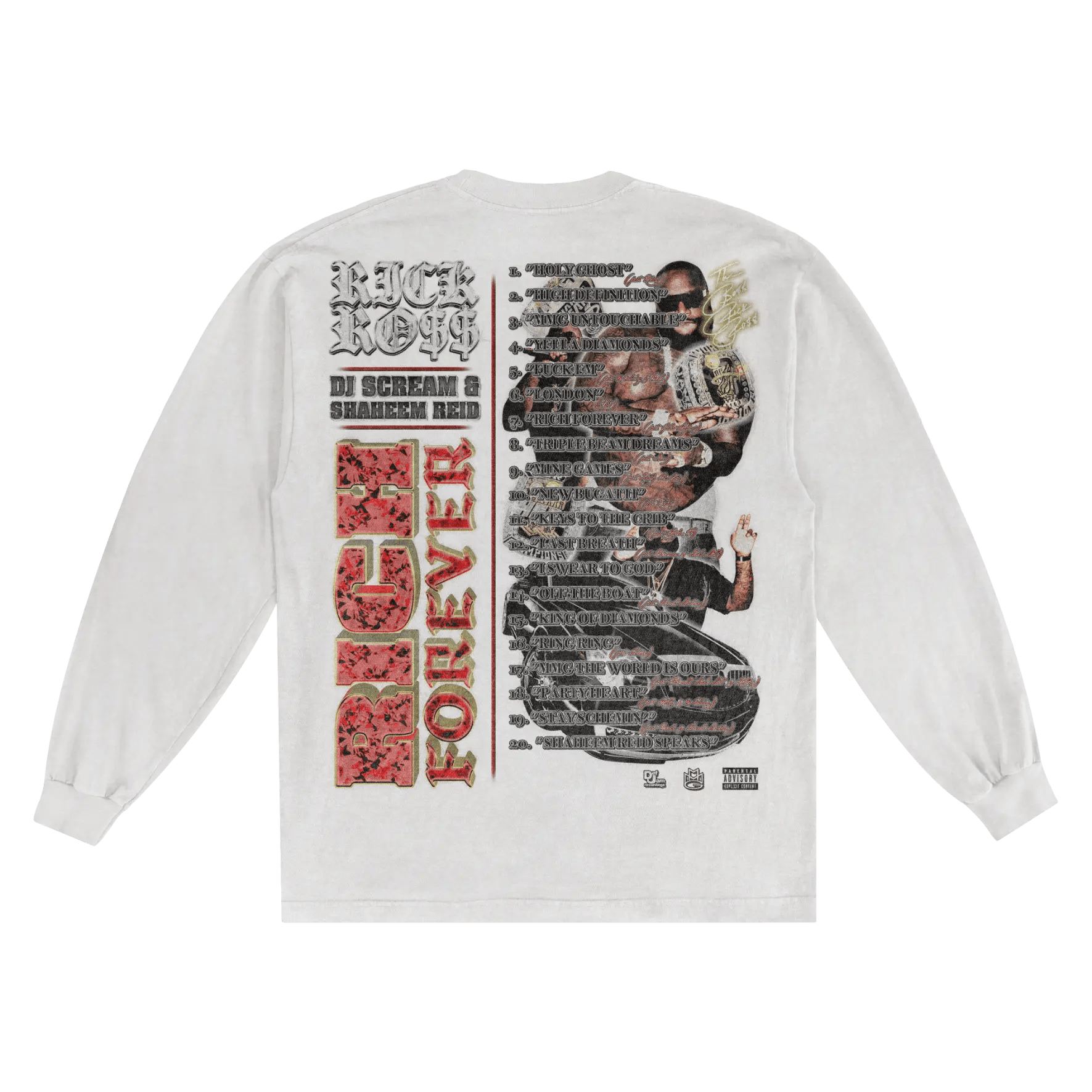 Rick Ross Rich Forever Long Sleeved Tee - Greazy Tees