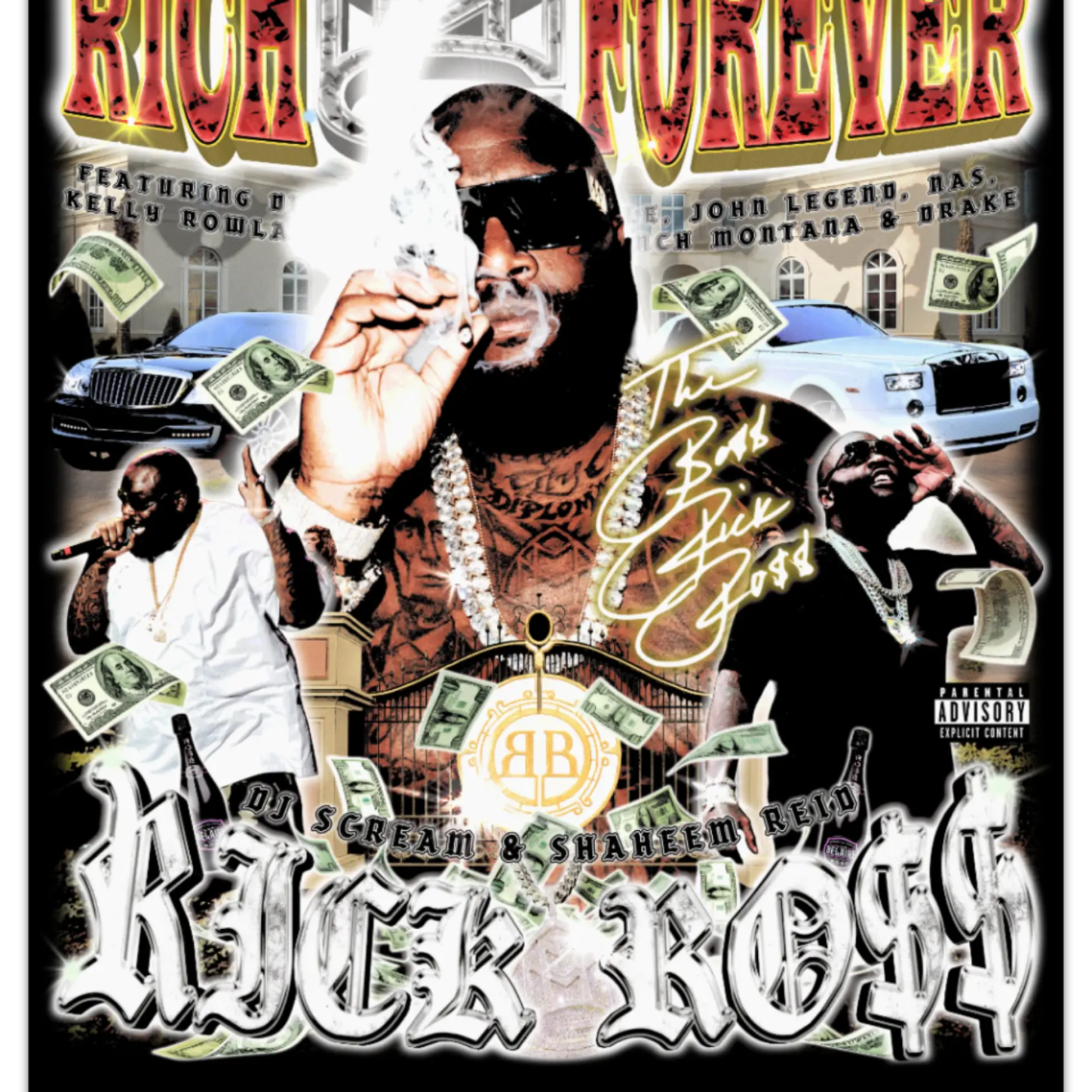 Rick Ross Rich Forever Poster Print - Greazy Tees