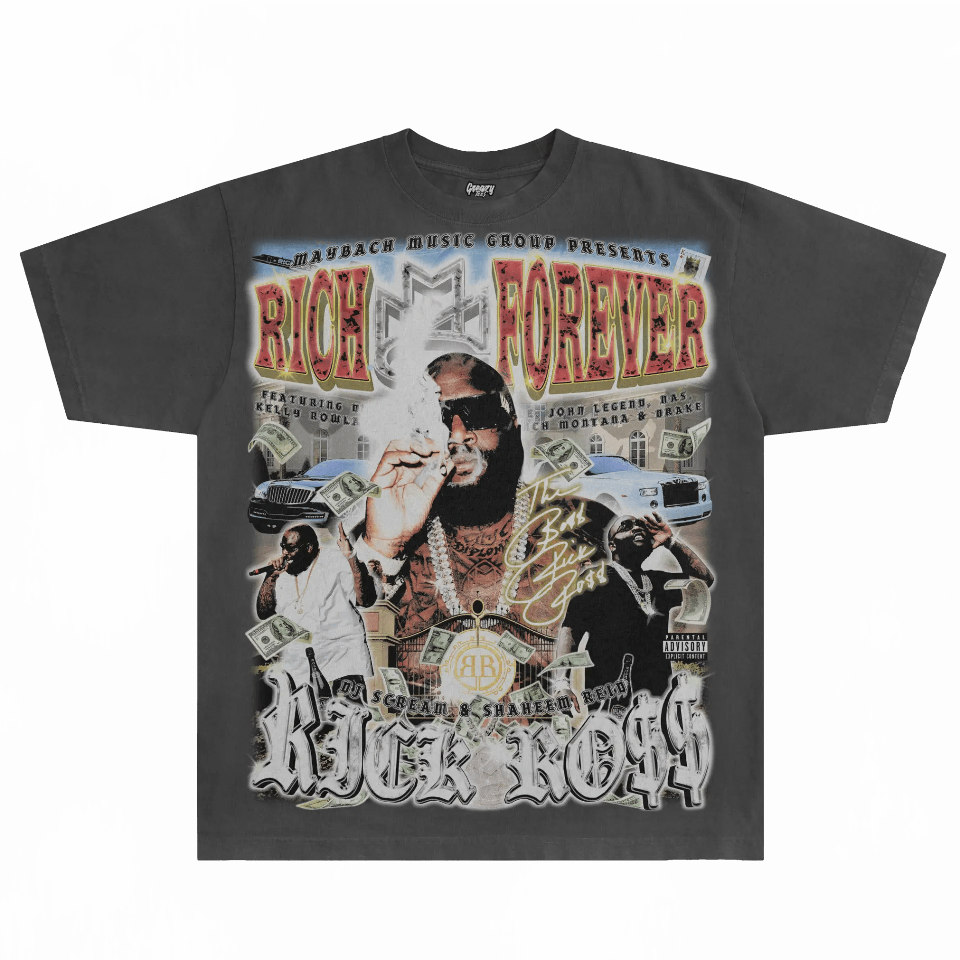Rick Ross Rich Forever Tee - Greazy Tees