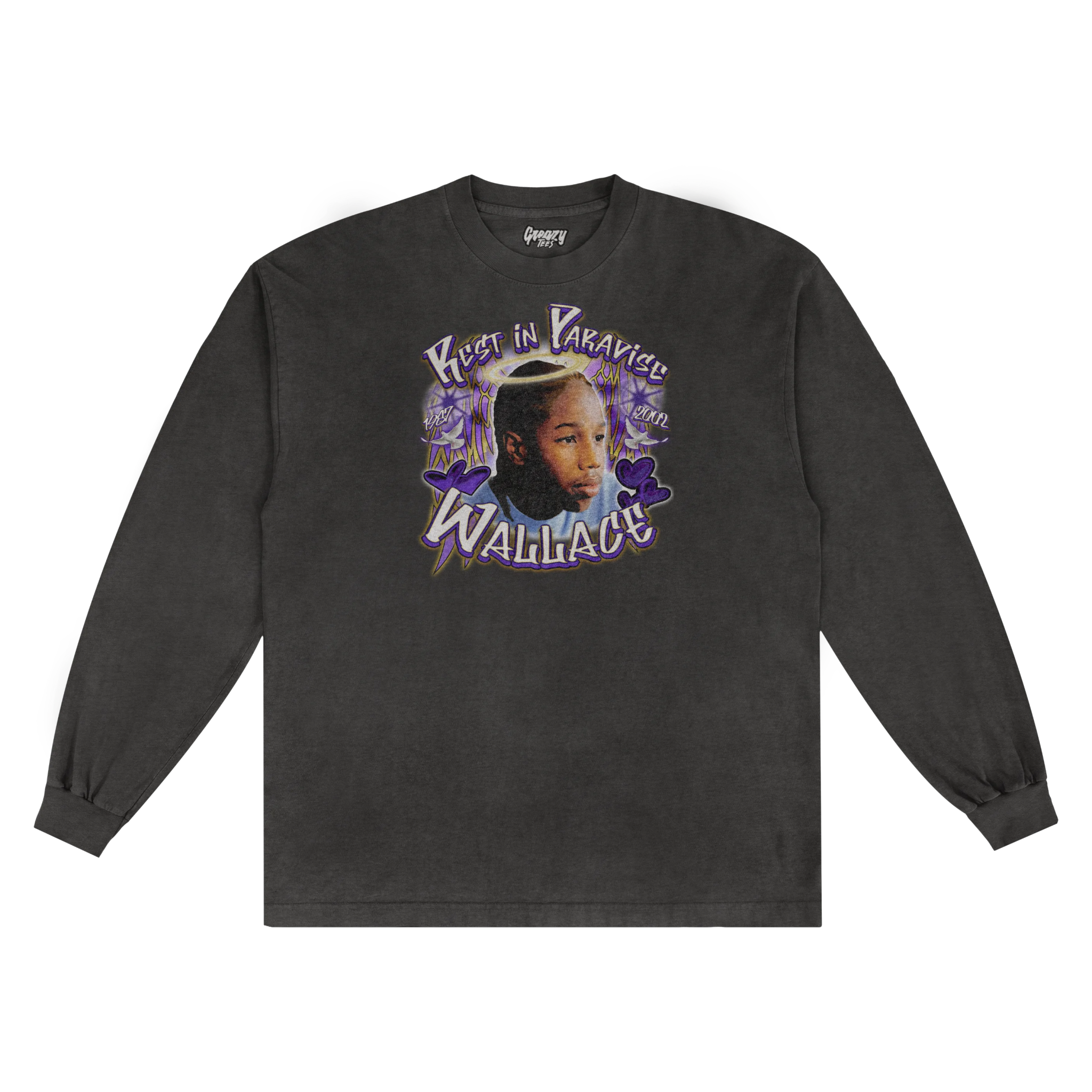 R.I.P Wallace Long Sleeved Tee - Greazy Tees