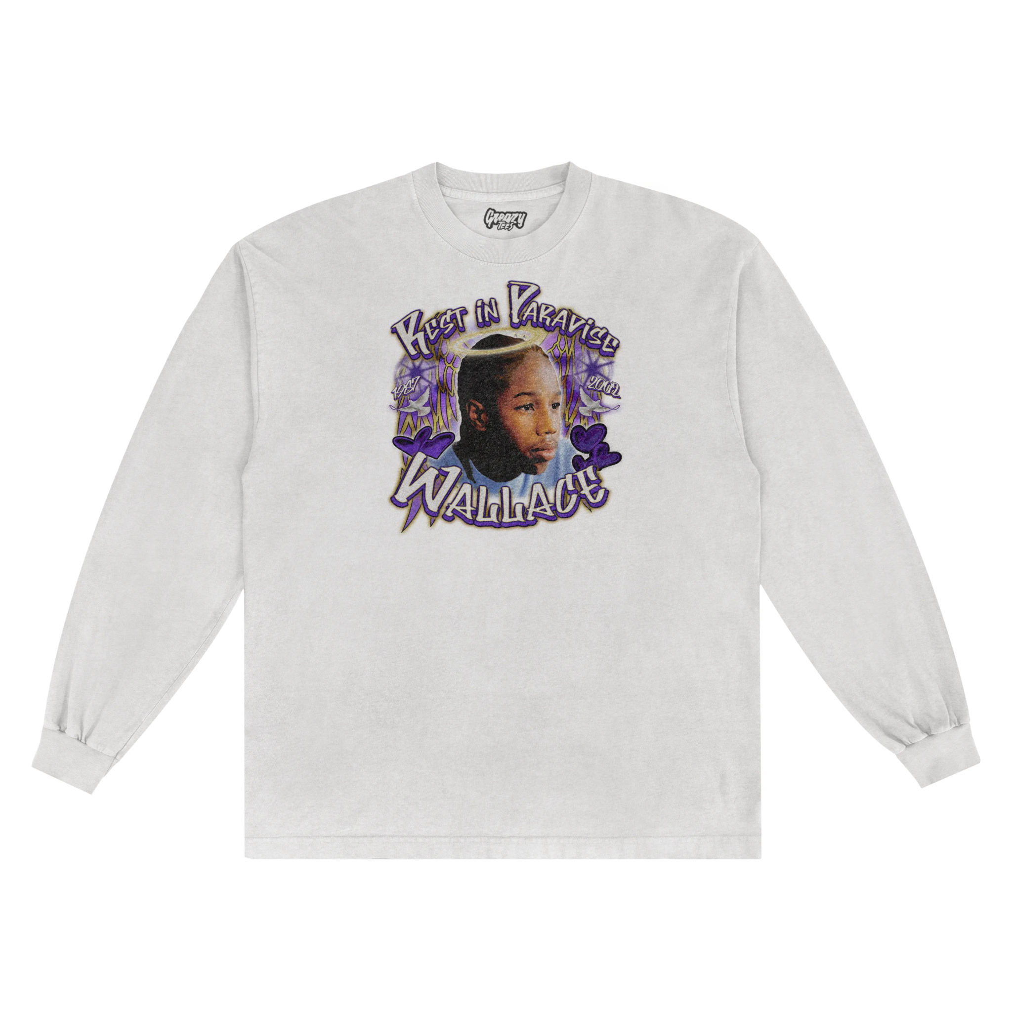 R.I.P Wallace Long Sleeved Tee - Greazy Tees