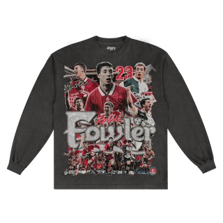 Robbie Fowler Liverpool FC Long Sleeved Tee - Greazy Tees