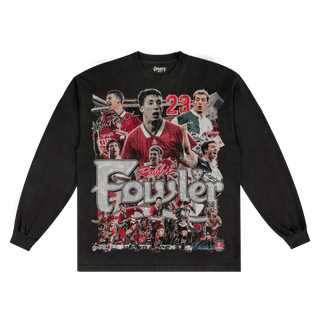 Robbie Fowler Liverpool FC Long Sleeved Tee - Greazy Tees