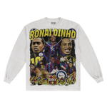 Ronaldinho Barça Classic Long Sleeved Tee - Greazy Tees