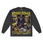 Ronaldinho Barça Classic Long Sleeved Tee - Greazy Tees