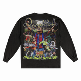 Ronaldinho Barça Classic Long Sleeved Tee - Greazy Tees