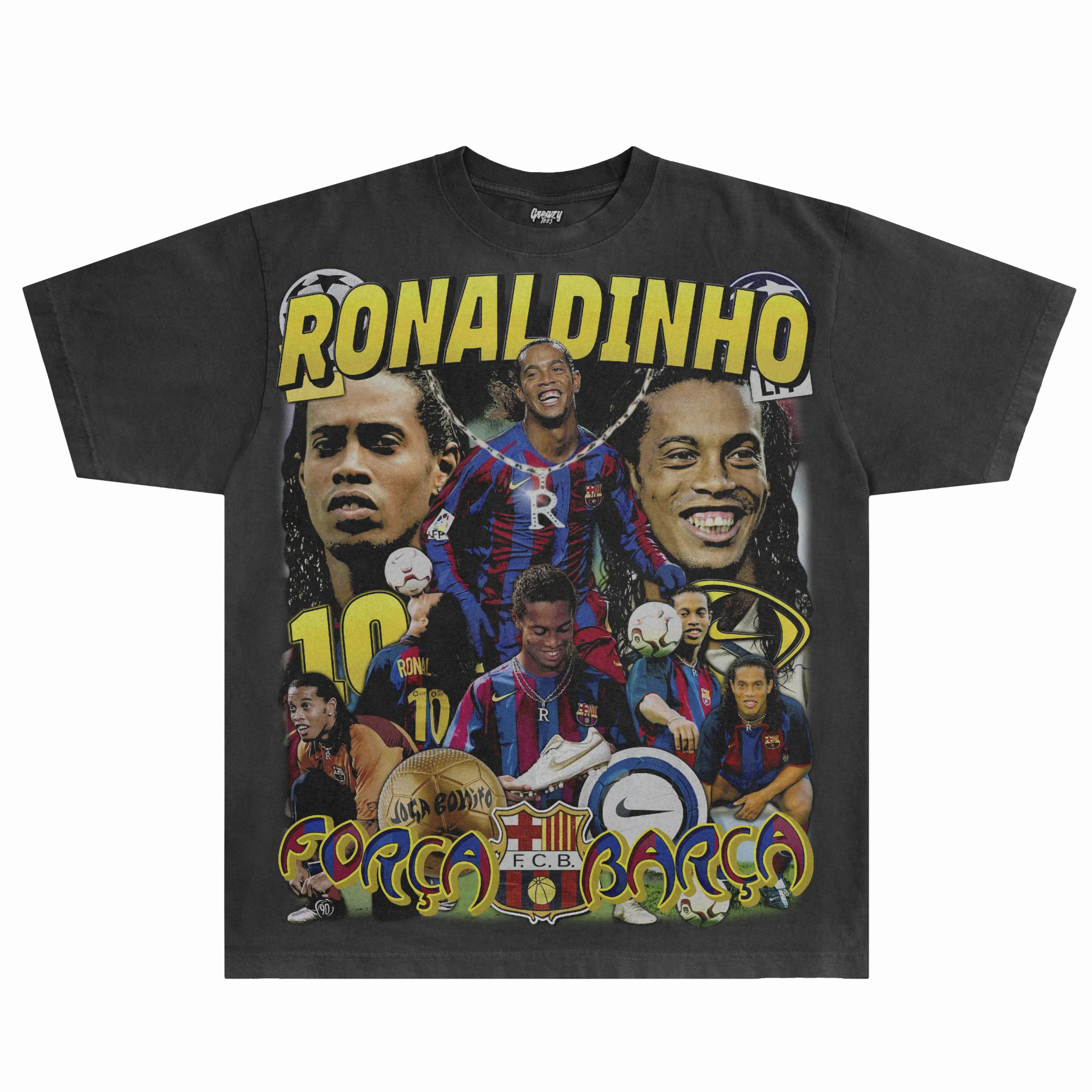 Ronaldinho Barça Classic Tee - Greazy Tees
