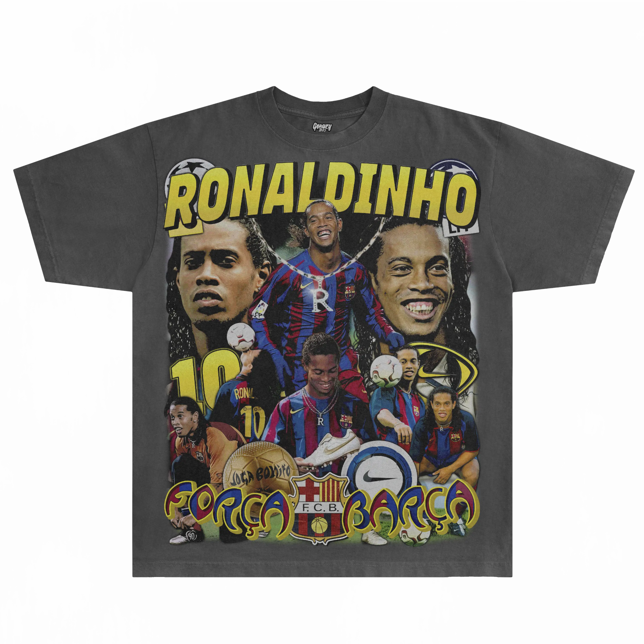 Ronaldinho Barça Classic Tee - Greazy Tees