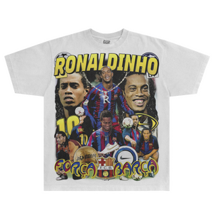 Ronaldinho Barça Classic Tee - Greazy Tees