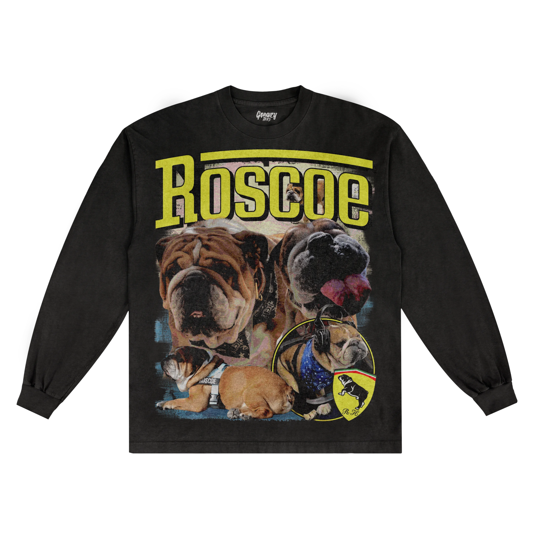Roscoe Long Sleeved Tee - Greazy Tees